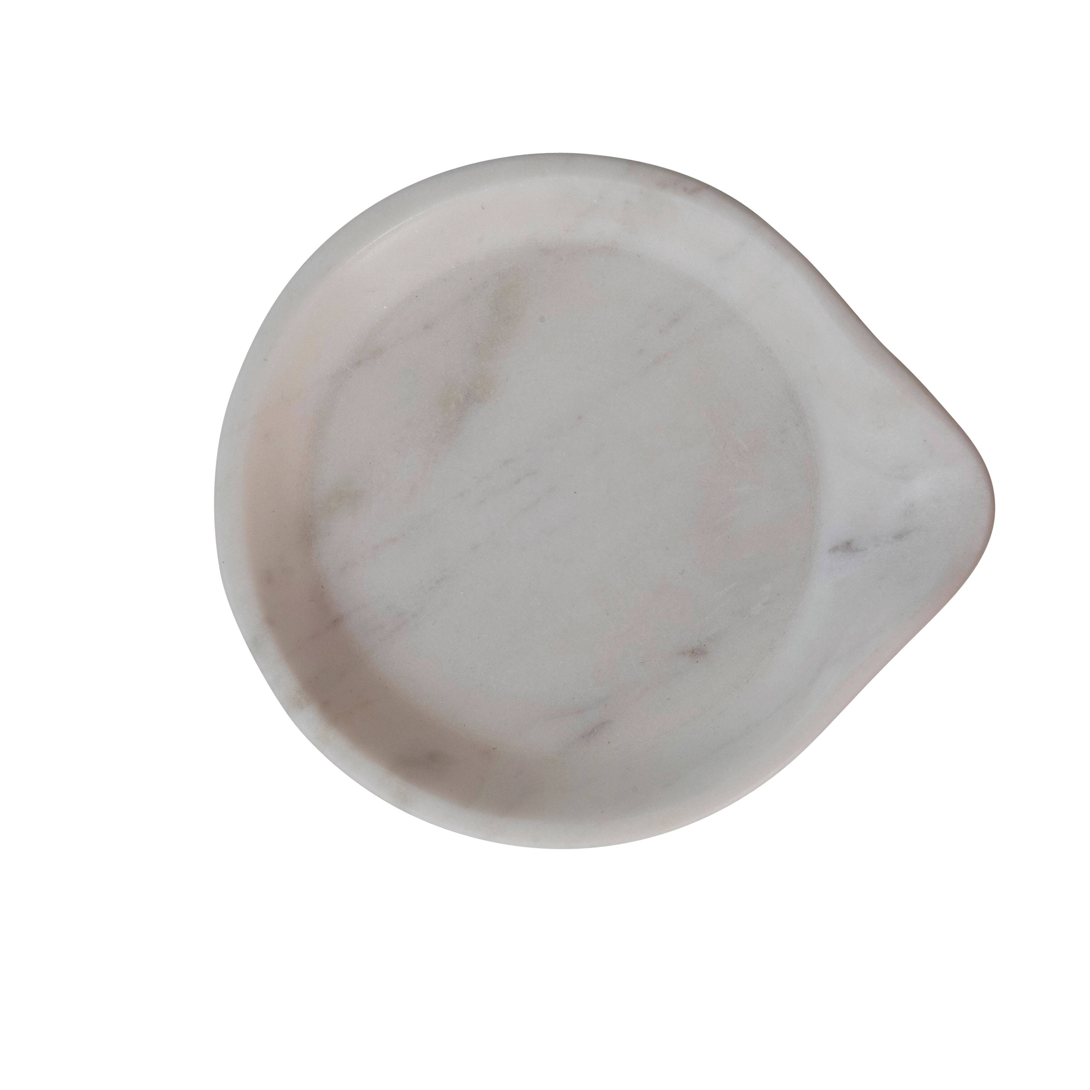 Hello Honey&#xAE; 4.75&#x22; White Marble Spoon Rest