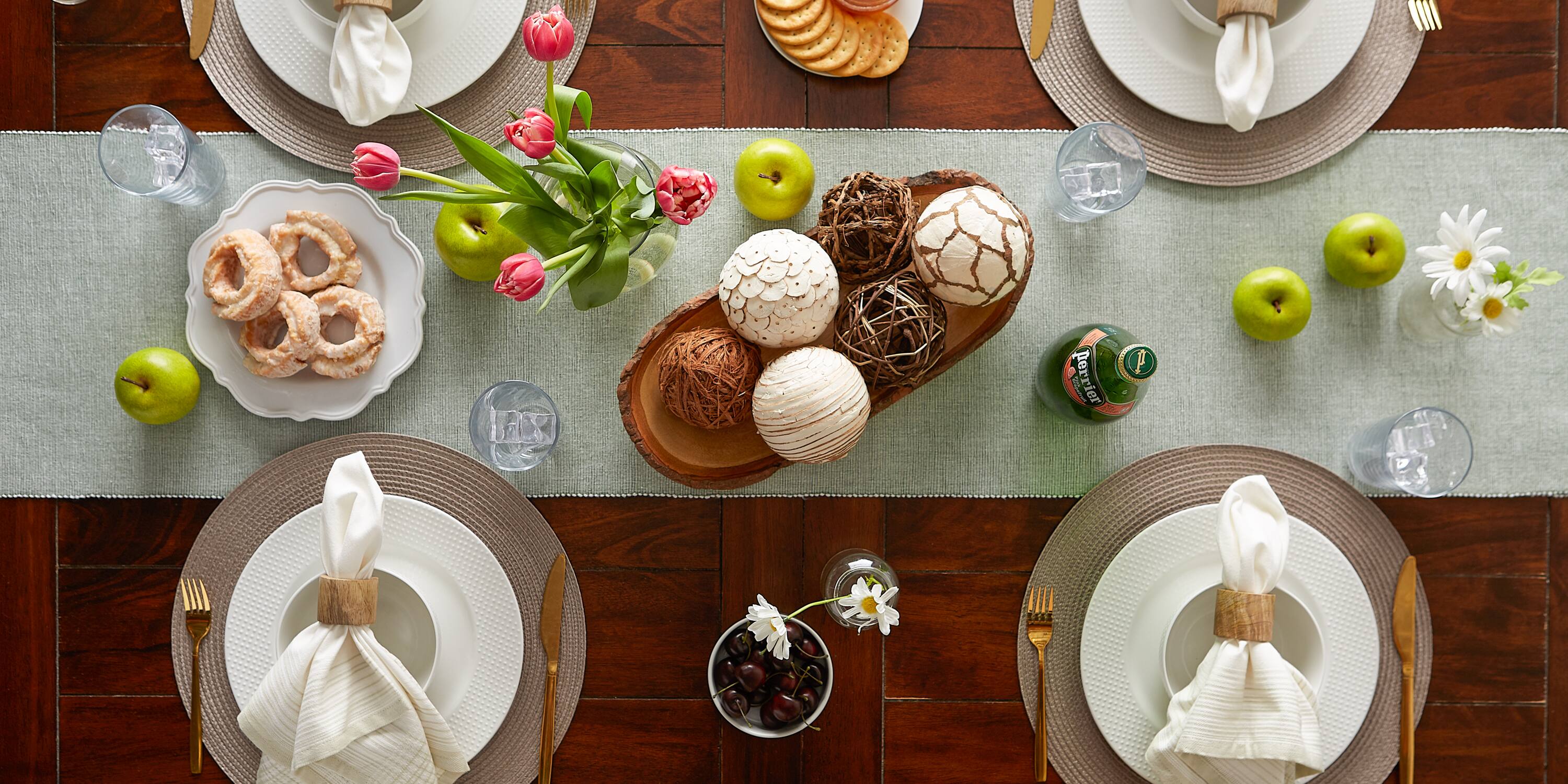 DII® 72" Chambray Ribbed Cotton Table Runner