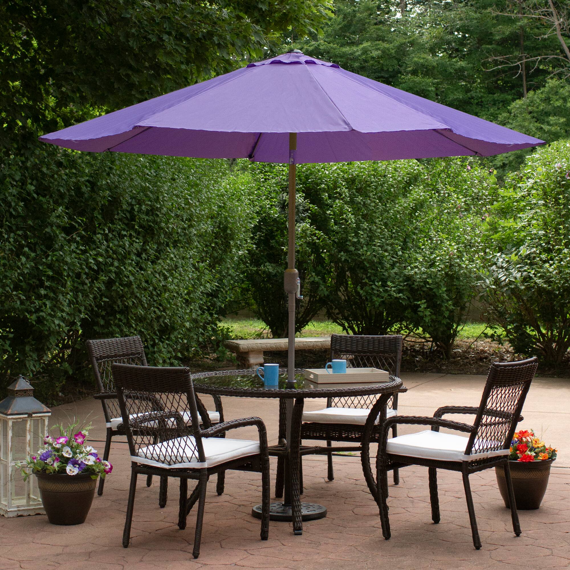 9ft. Outdoor Patio Market Umbrella with Hand Crank & Tilt
