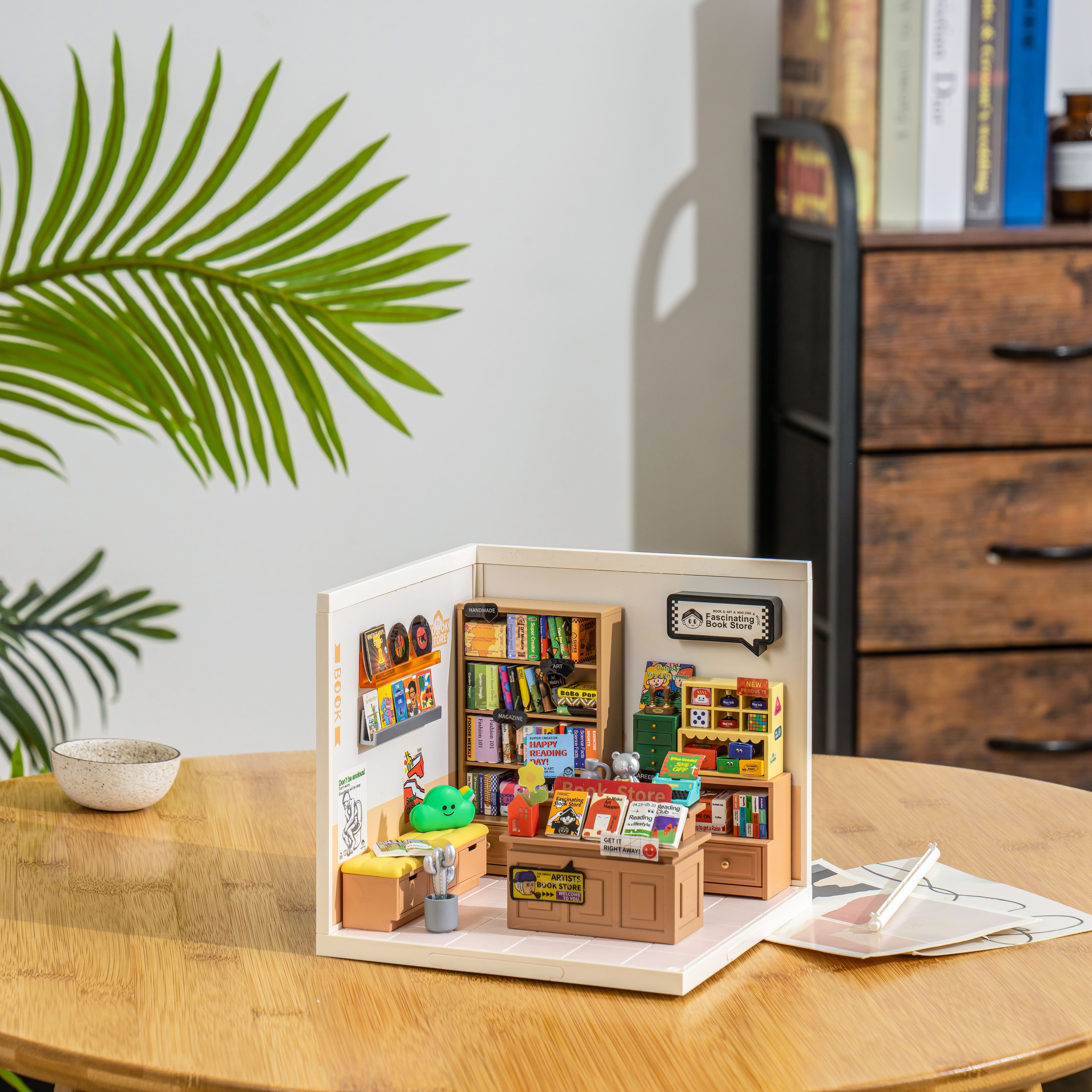 Rolife&#xAE; Super Creator Fascinating Book Store DIY Miniature Kit