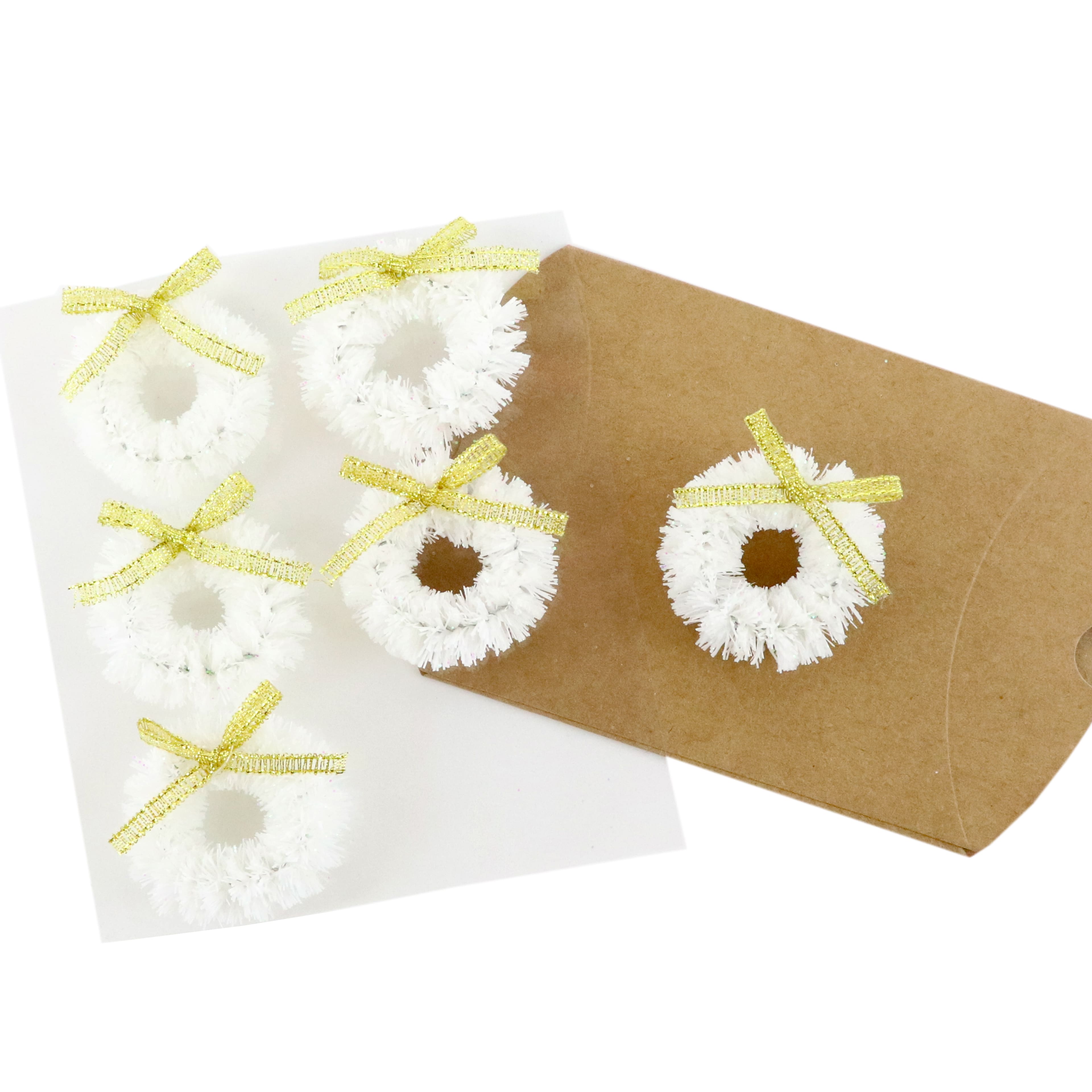 Gold &#x26; White Wreath Dimensional Stickers by Recollections&#x2122;