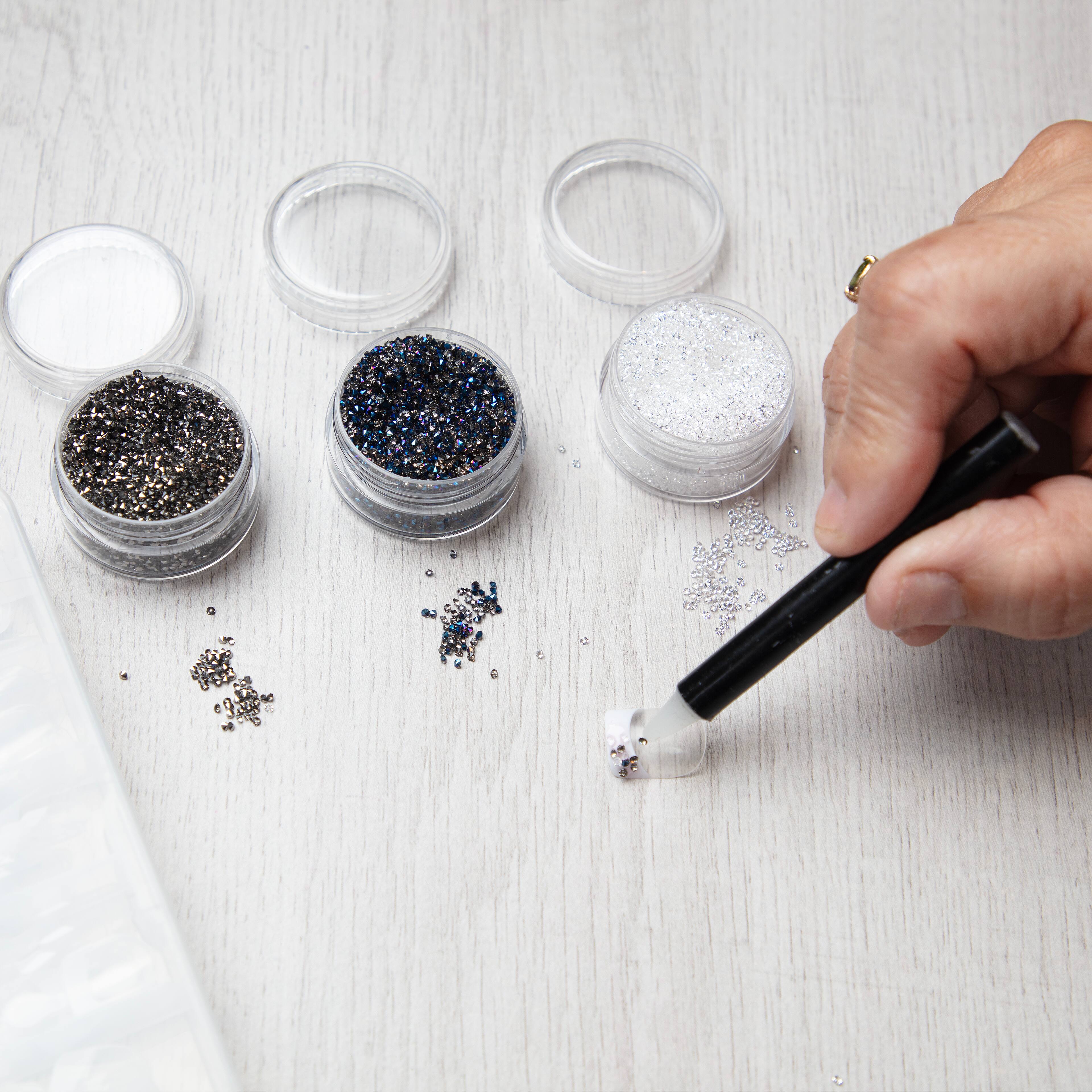 1.2mm Glass Micro Rhinestones by Bead Landing™, 0.7oz.