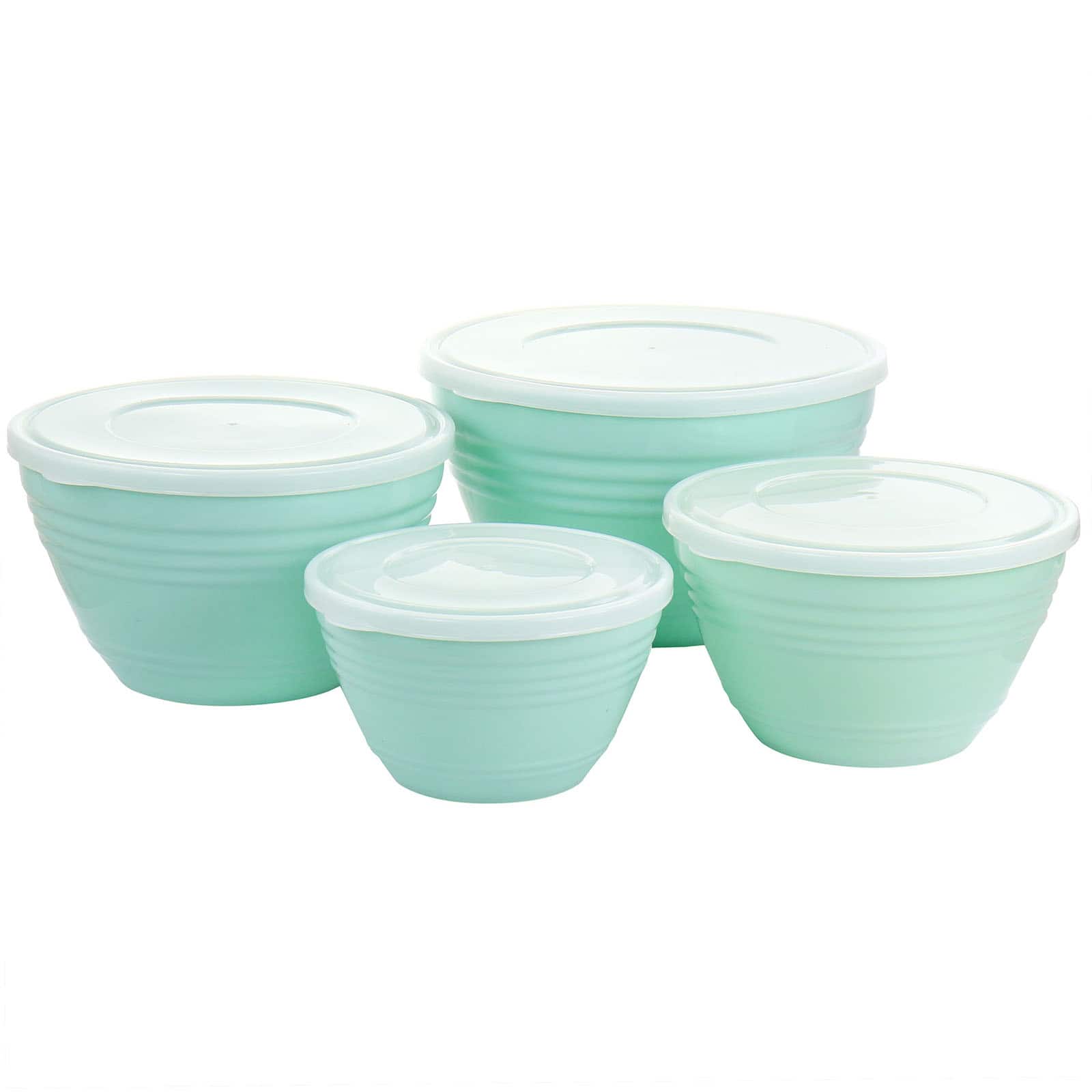 Martha Stewart Turquoise Plastic Bowl Set with Lids