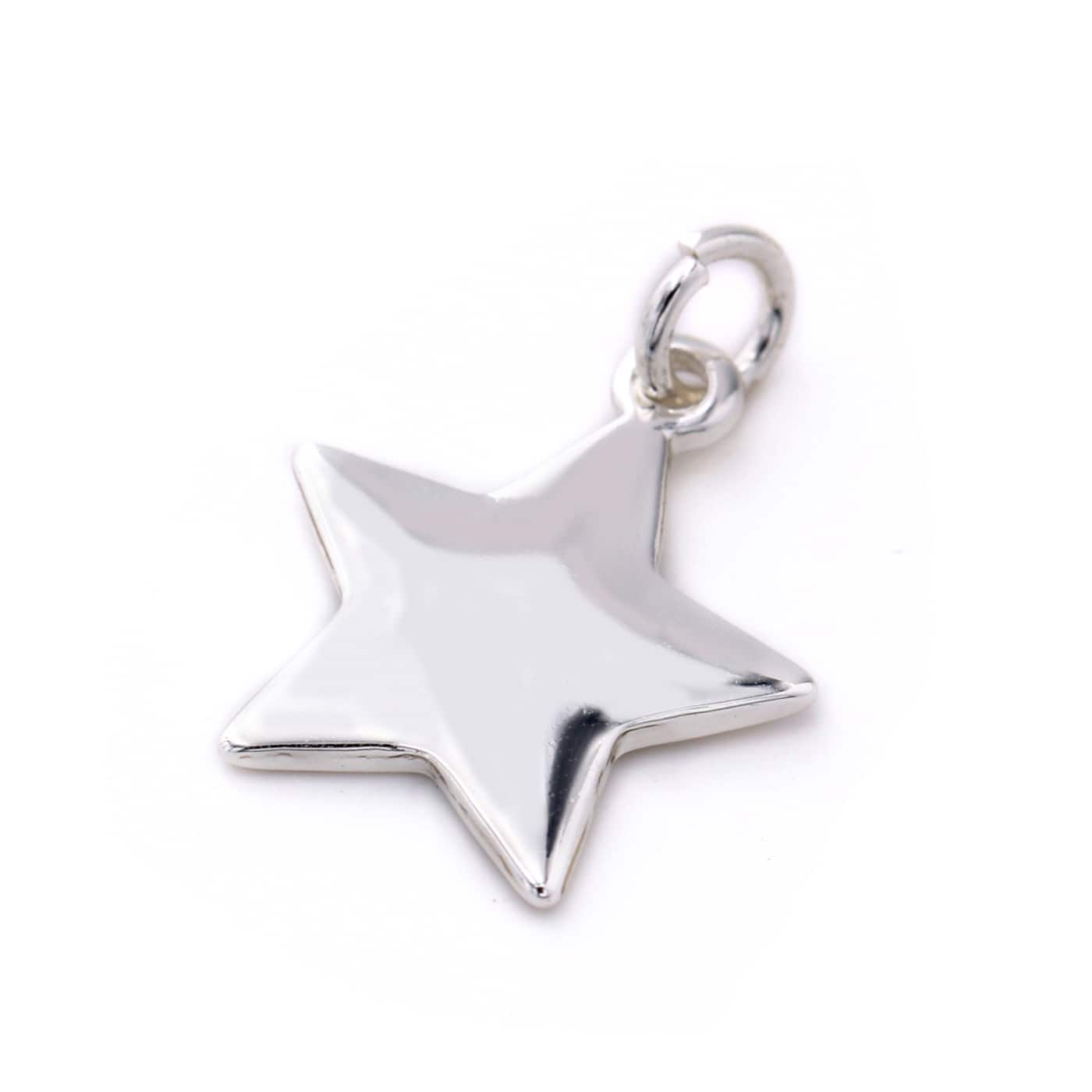 12 Pack: Charmalong™ Silver Plated Star Charm by Bead Landing™