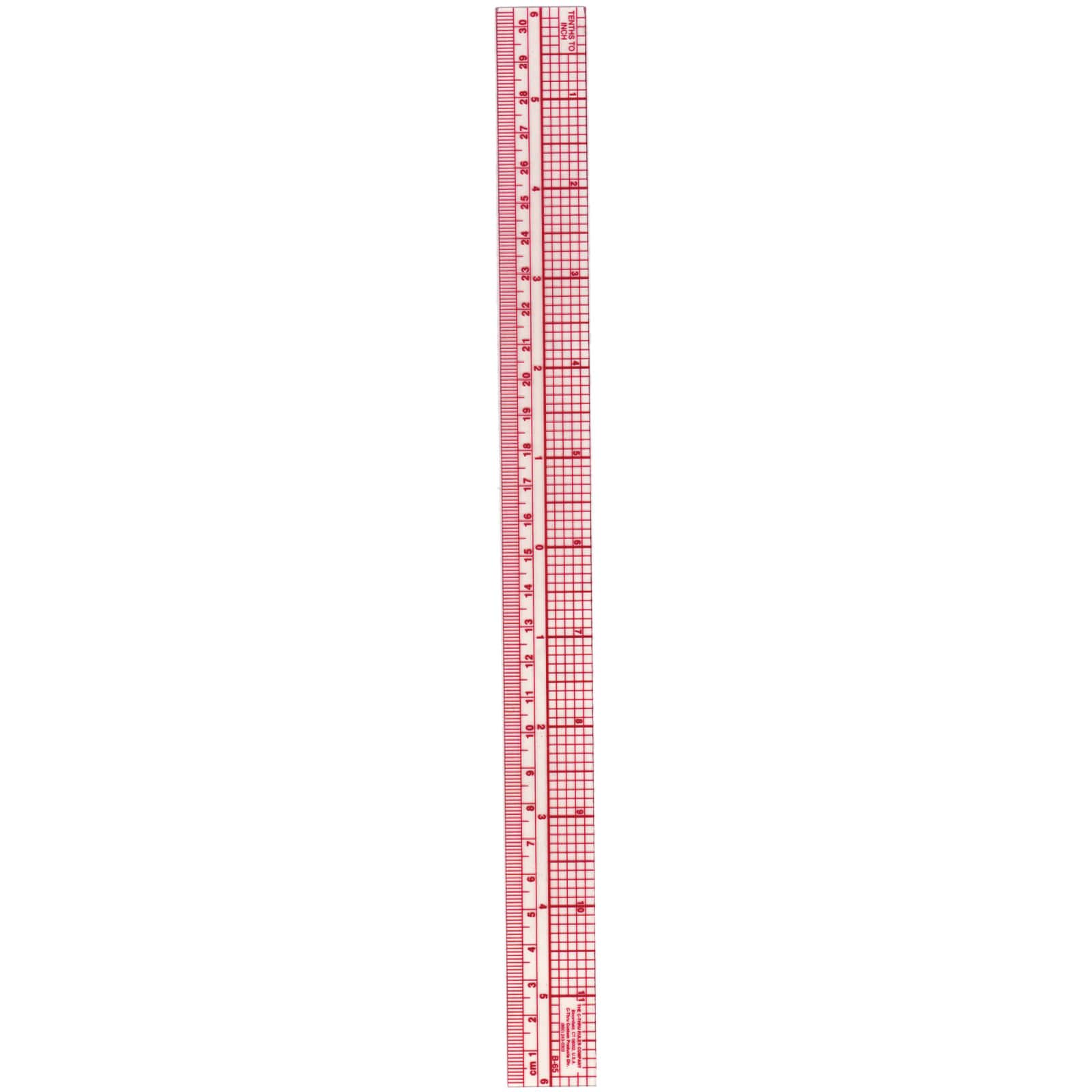 Westcott® C-Thru Graph Beveled Edge Ruler, 12"