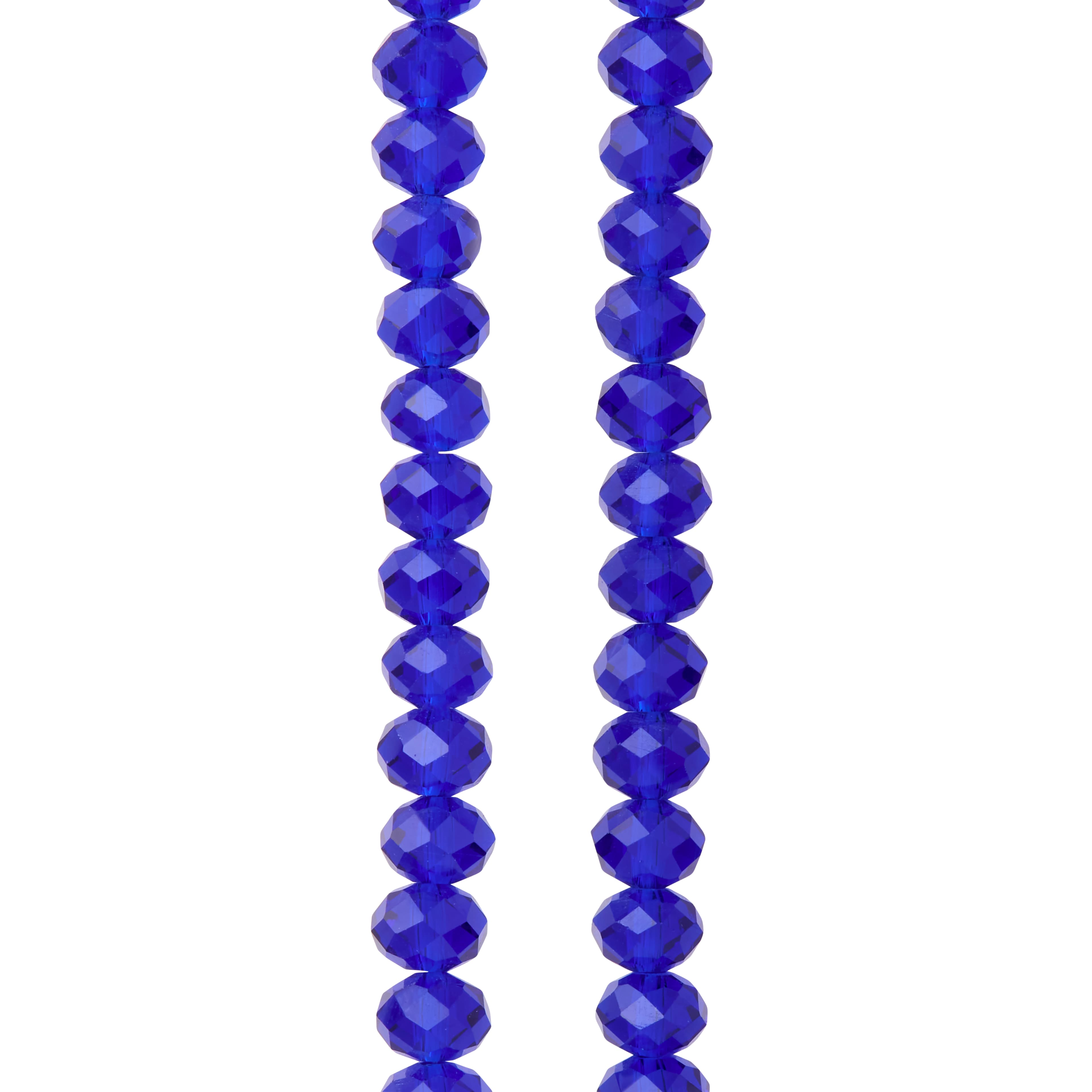 Sapphire Glass Rondelle Beads, 8mm by Bead Landing&#x2122;