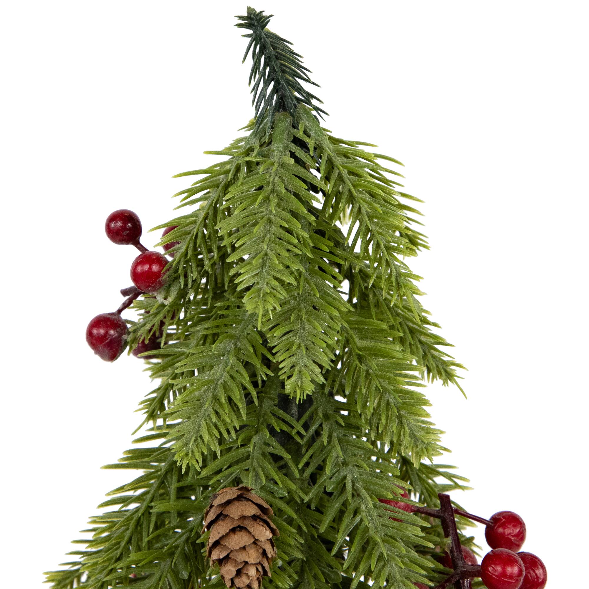3 Pack 9" Unlit Mini Downswept Pine Artificial Christmas Tree