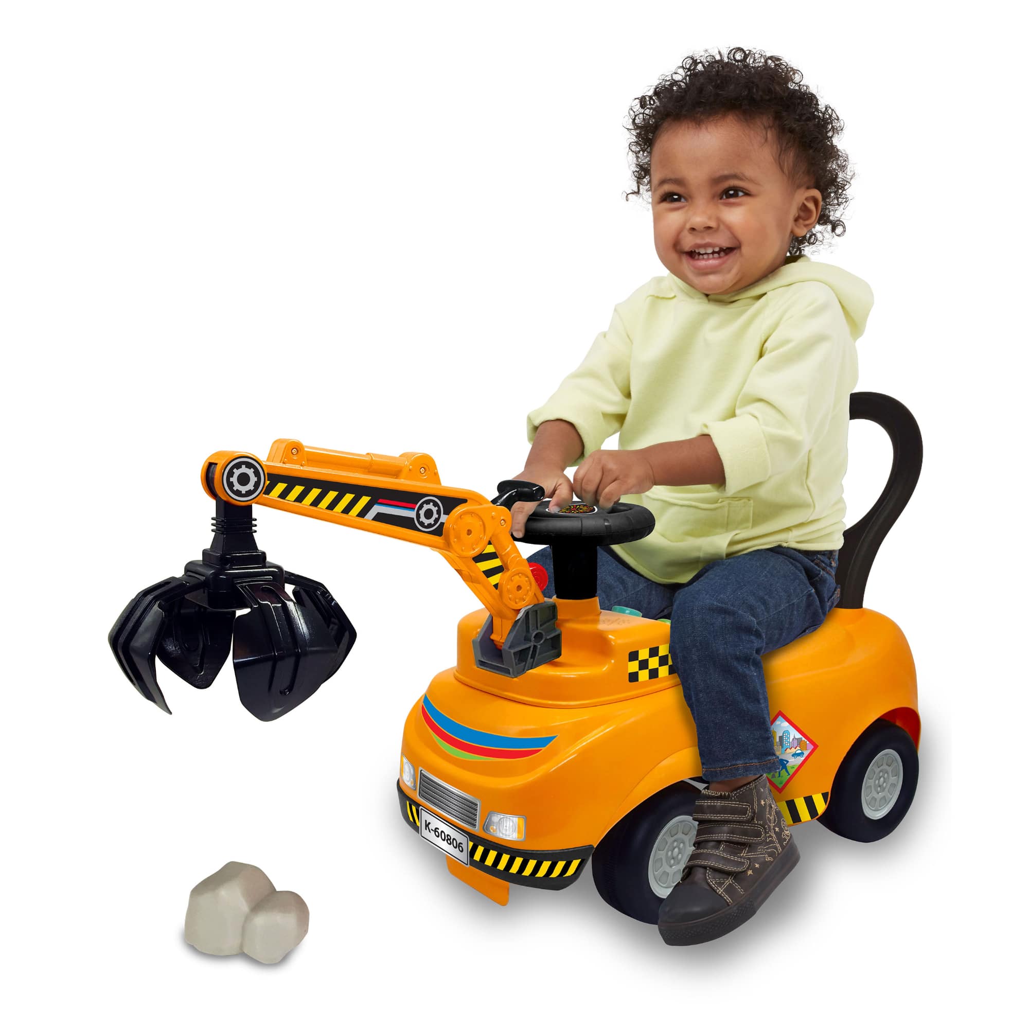 Kiddieland Lights N' Sounds Activity Crane Truck Ride-On Toy