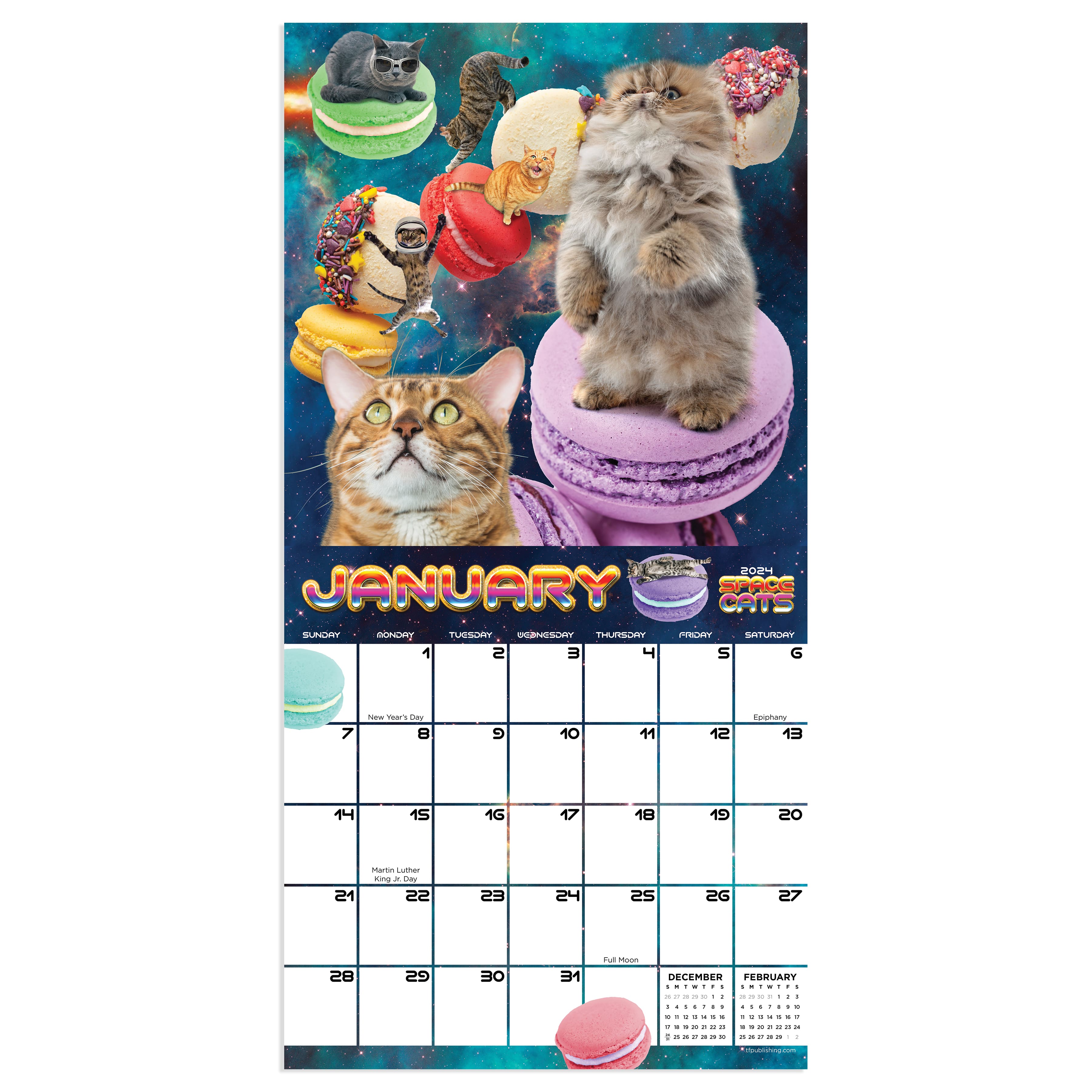 TF Publishing 2024 Space Cats Mini Calendar