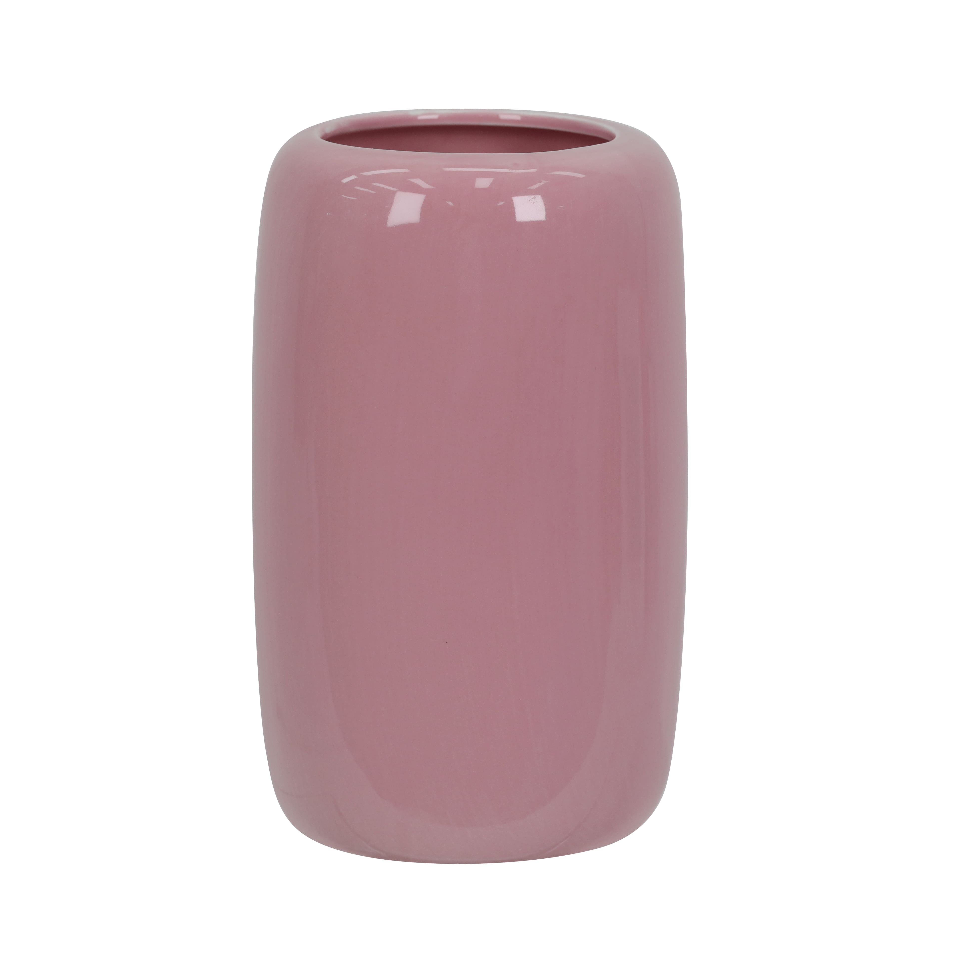 8&#x22; Pink &#x26; White Flower Decorative Vase by Ashland&#xAE;