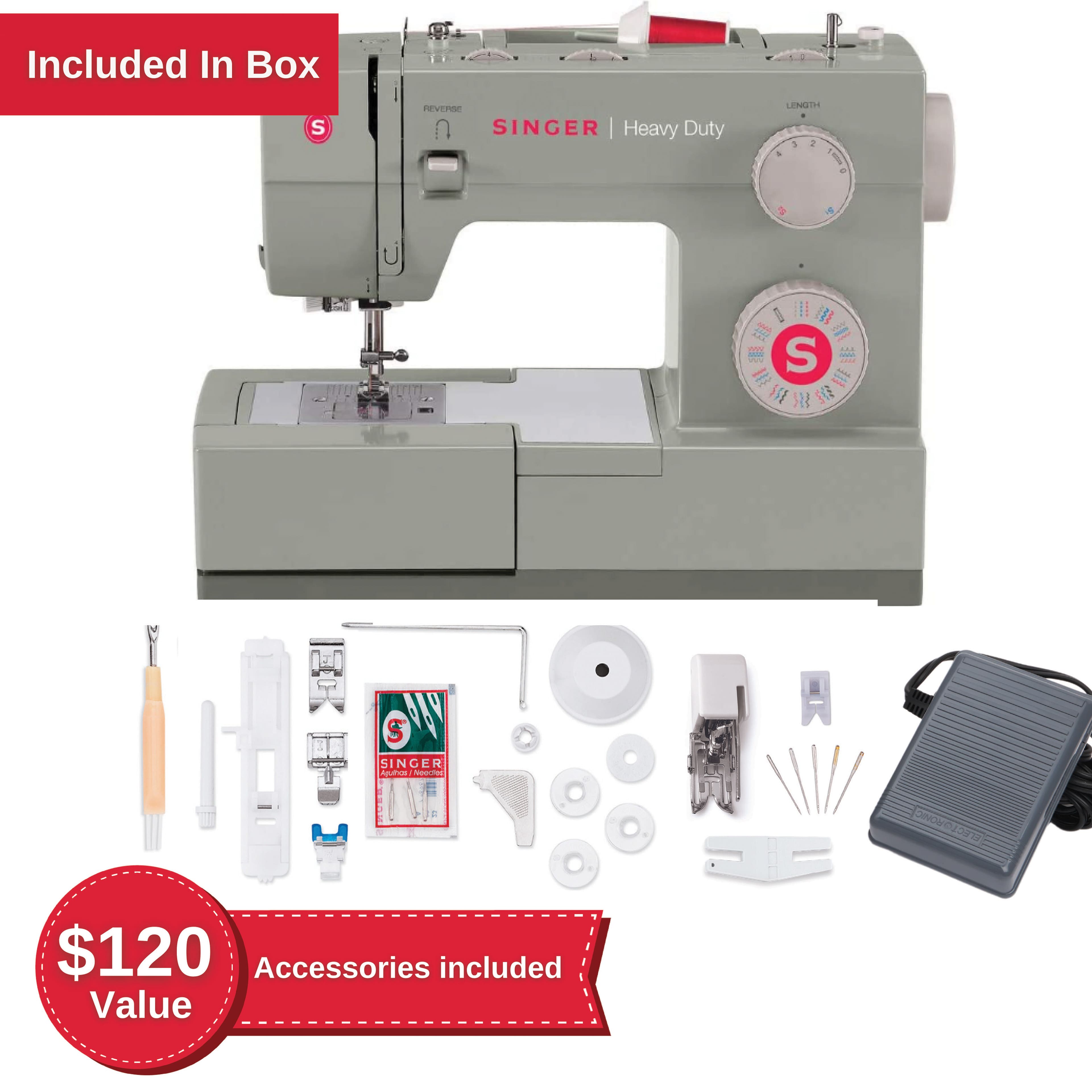 Household sewing machine，Sewing 230072112 Singer 4452 Heavy Duty