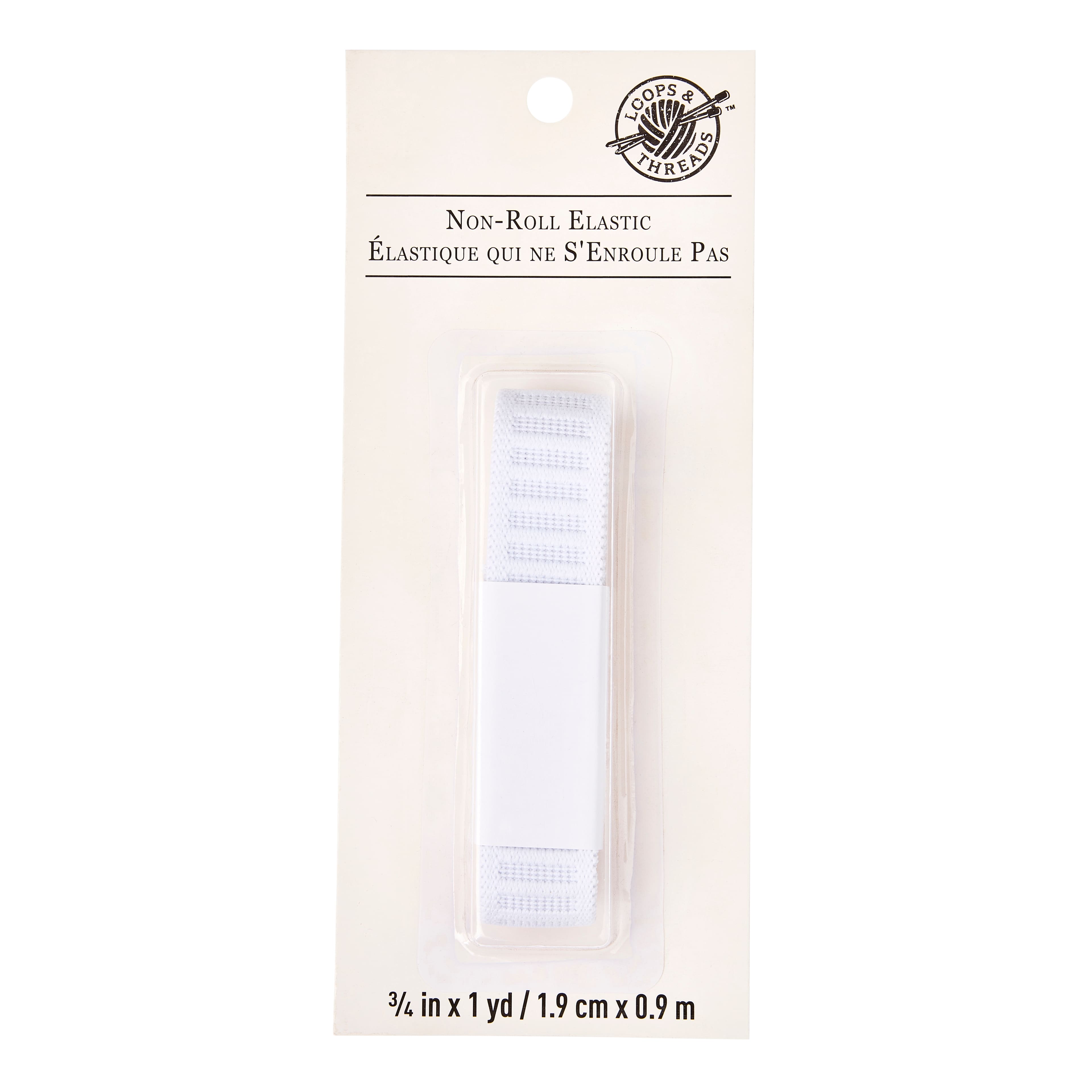 12 Pack: 3/4" White Non-Roll Elastic by Loops & Threads™