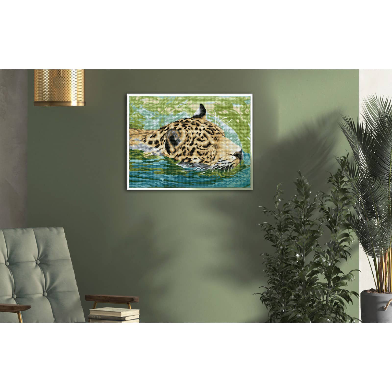 Diamond Dotz® Intermediate Jungle Prince Pre-Framed Diamond Painting Kit