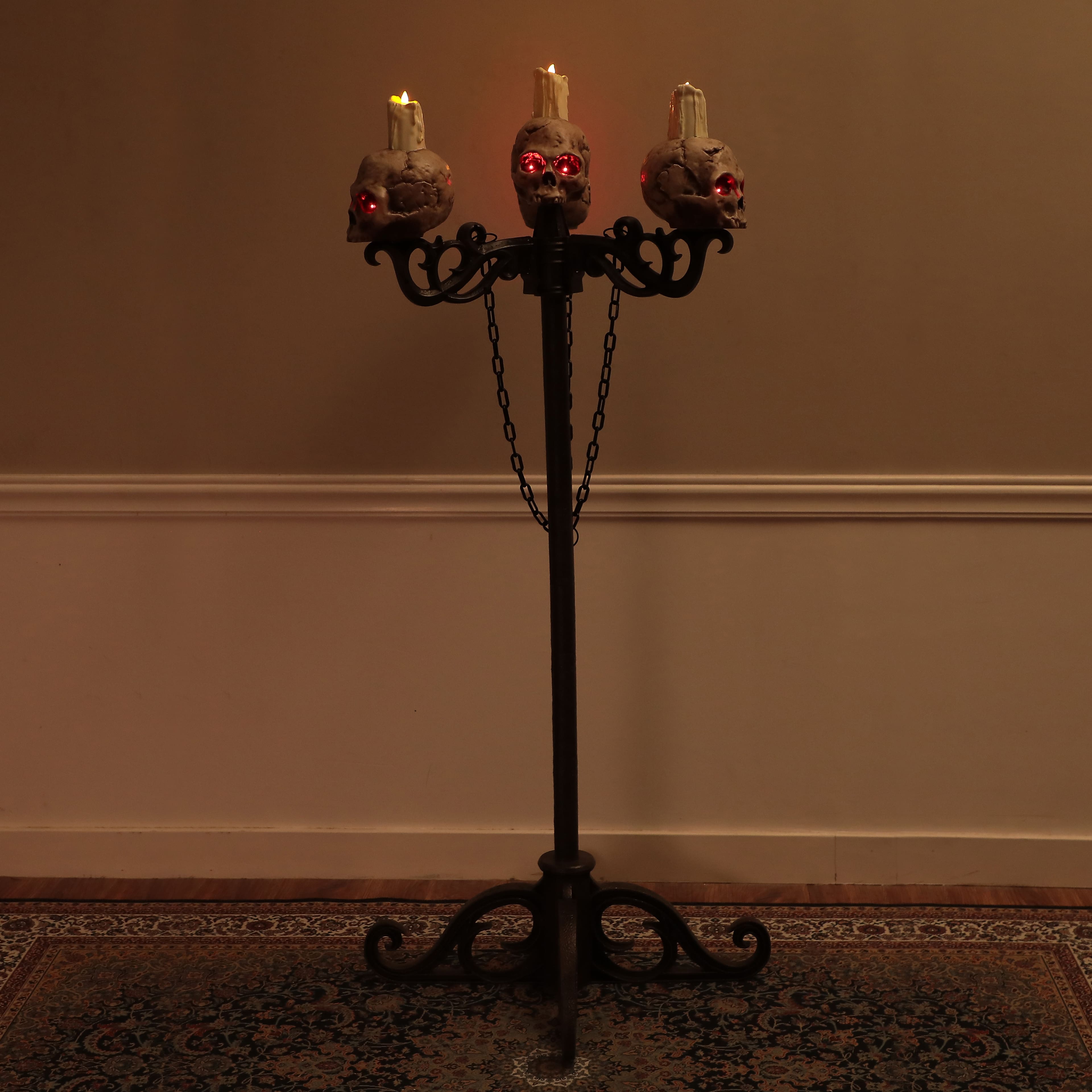 3-In-1 Lighted Skull Candelabra by Ashland&#xAE;