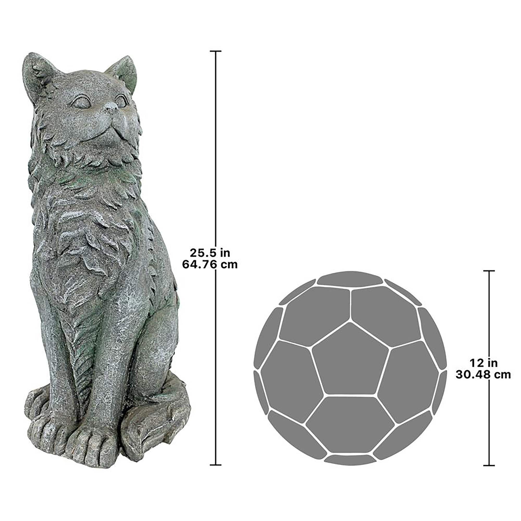 Design Toscano 25.5&#x22; King Olav V Norwegian Forest Cat Statue