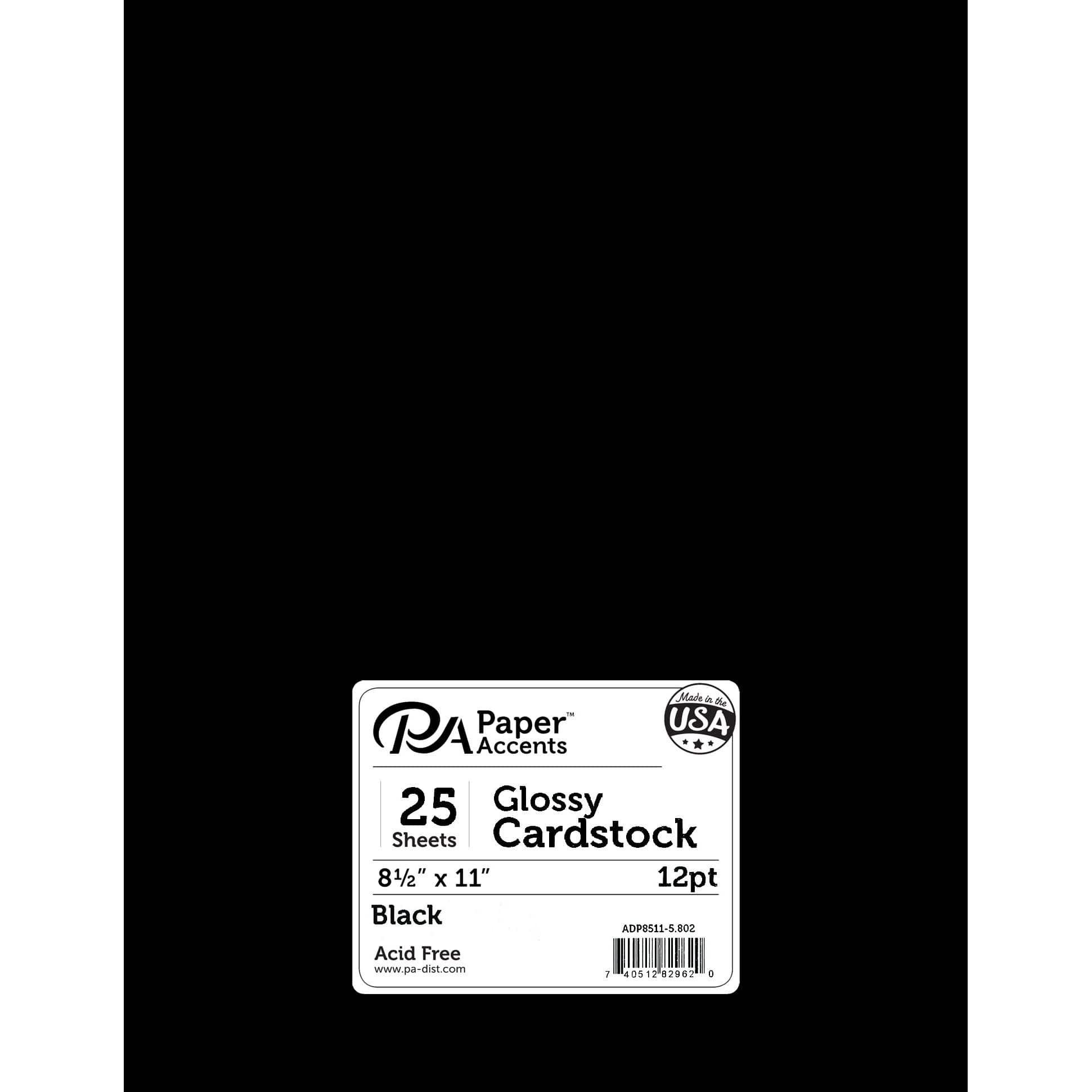 PA Paper&#x2122; Accents Glossy 8.5&#x22; x 11&#x22; 12pt. Cardstock, 25 Sheets