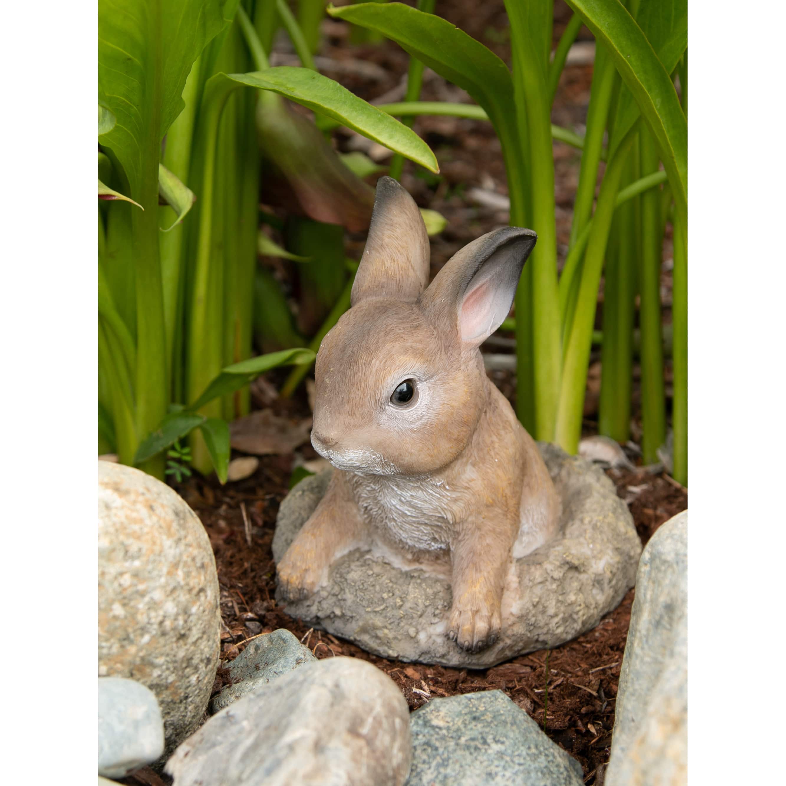 6" Curious Bunny Garden Décor