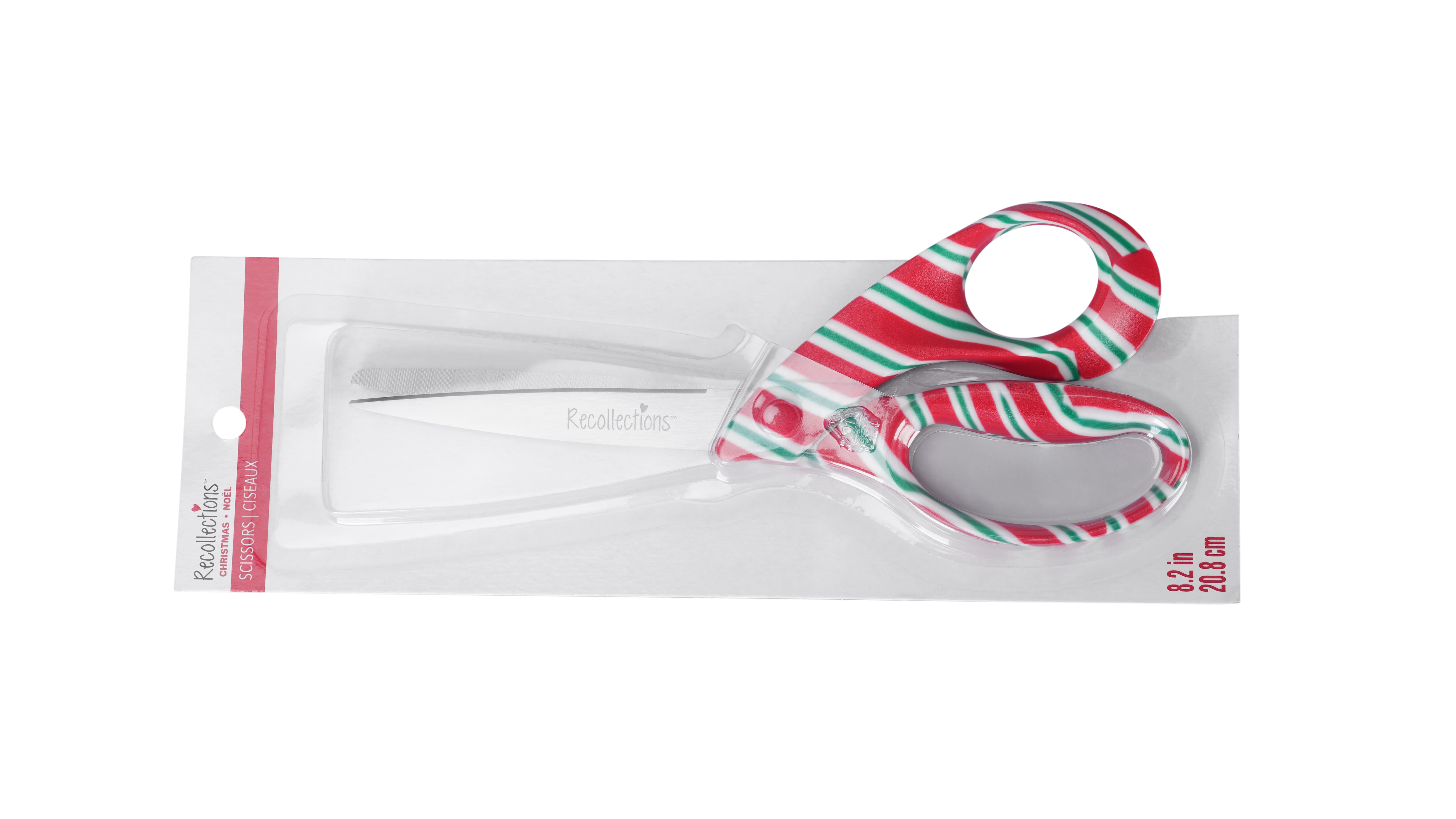 8&#x22; Candy Cane Stripe Scissors by Recollections&#x2122;