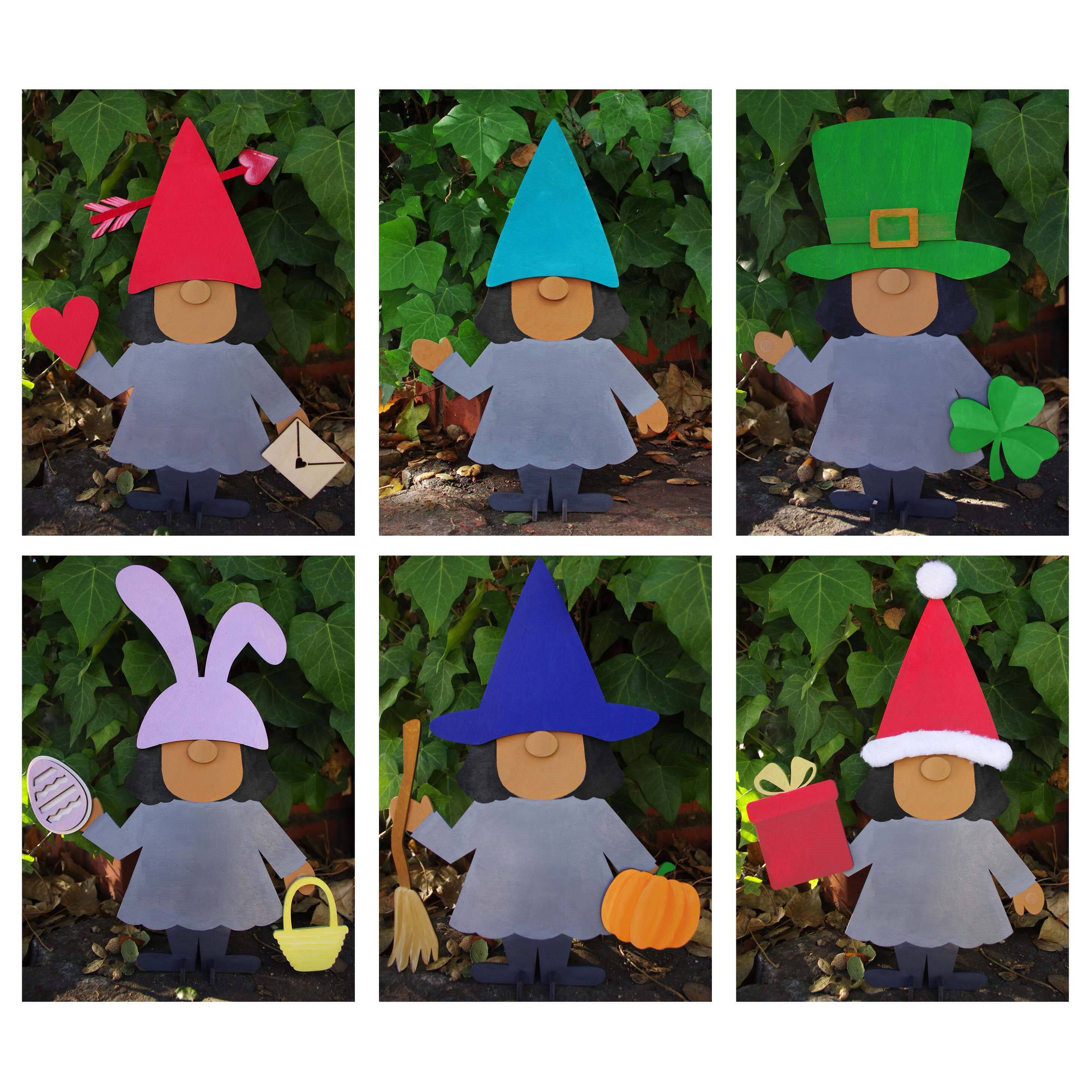 Leisure Arts&#xAE; Wooden Gnome Girl Holiday Kit