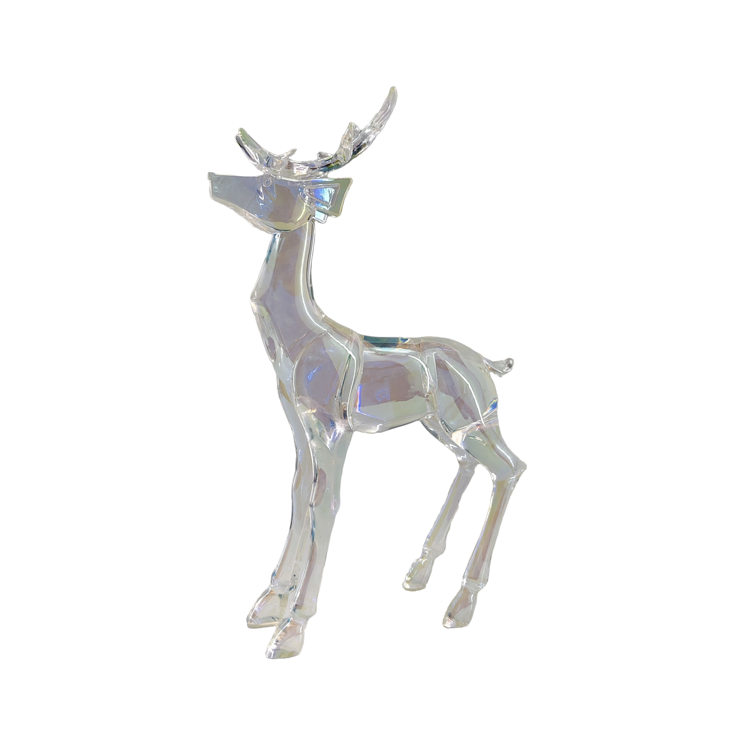 10.75" Iridescent Acrylic Standing Reindeer Tabletop Décor by Ashland®