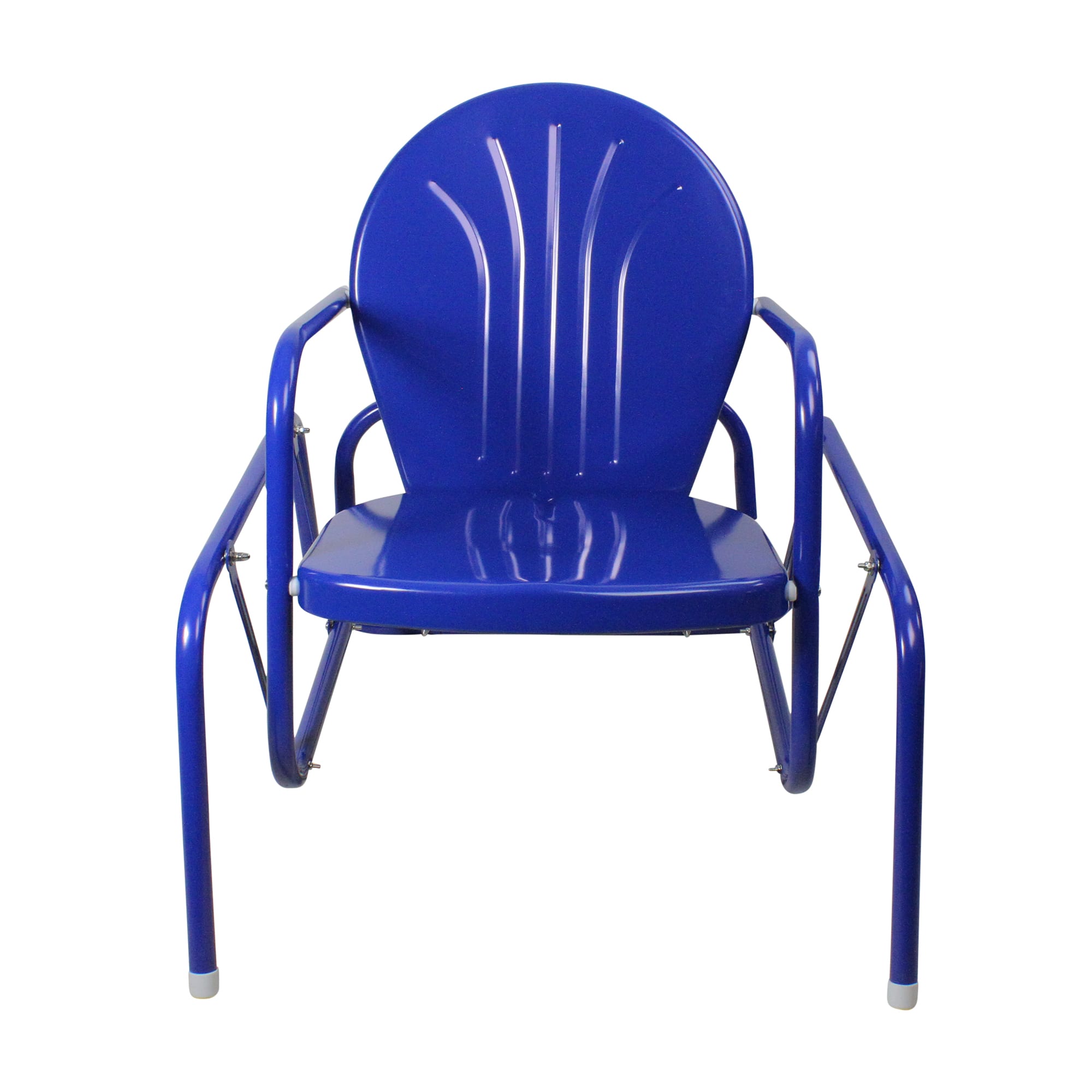 Outdoor Retro Metal Tulip Glider Patio Chair
