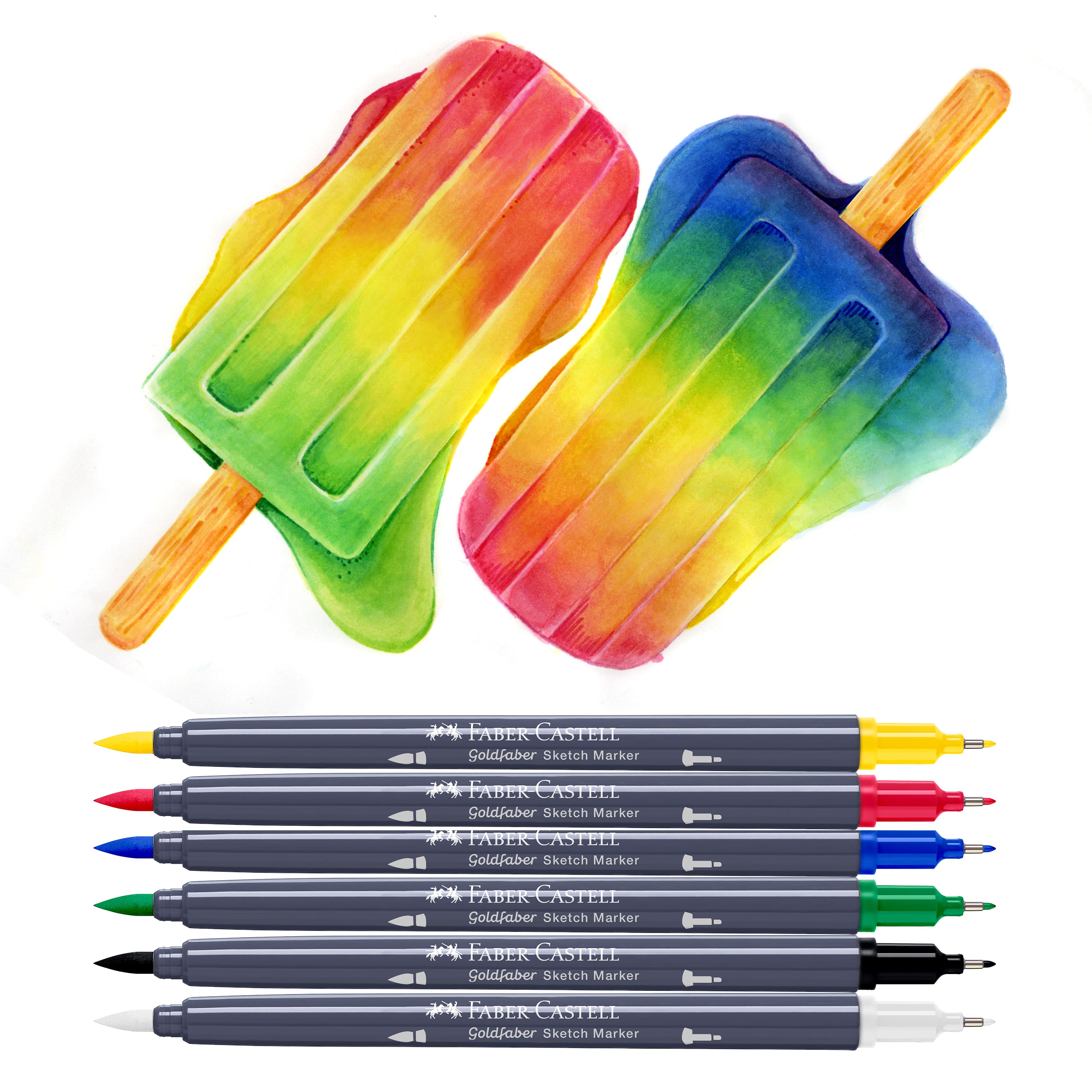 Faber-Castell&#xAE; Goldfaber Sketch Basic Dual Tip Marker Set
