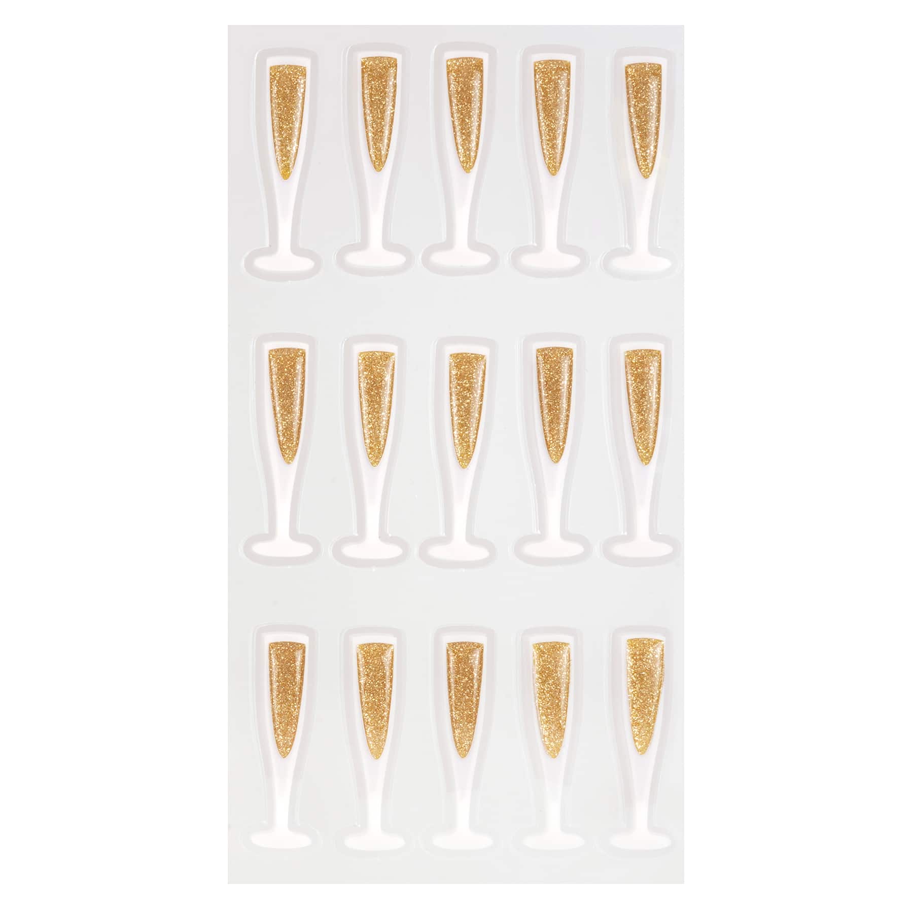 12 Packs: 15 ct. (180 total) Champagne Glass Stickers by Recollections™