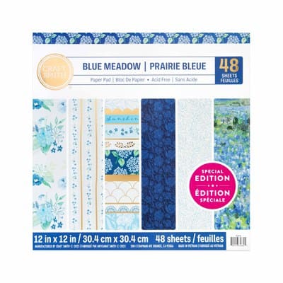 Craft Smith 12" x 12" Blue Meadow Paper Pad, 48 Sheets