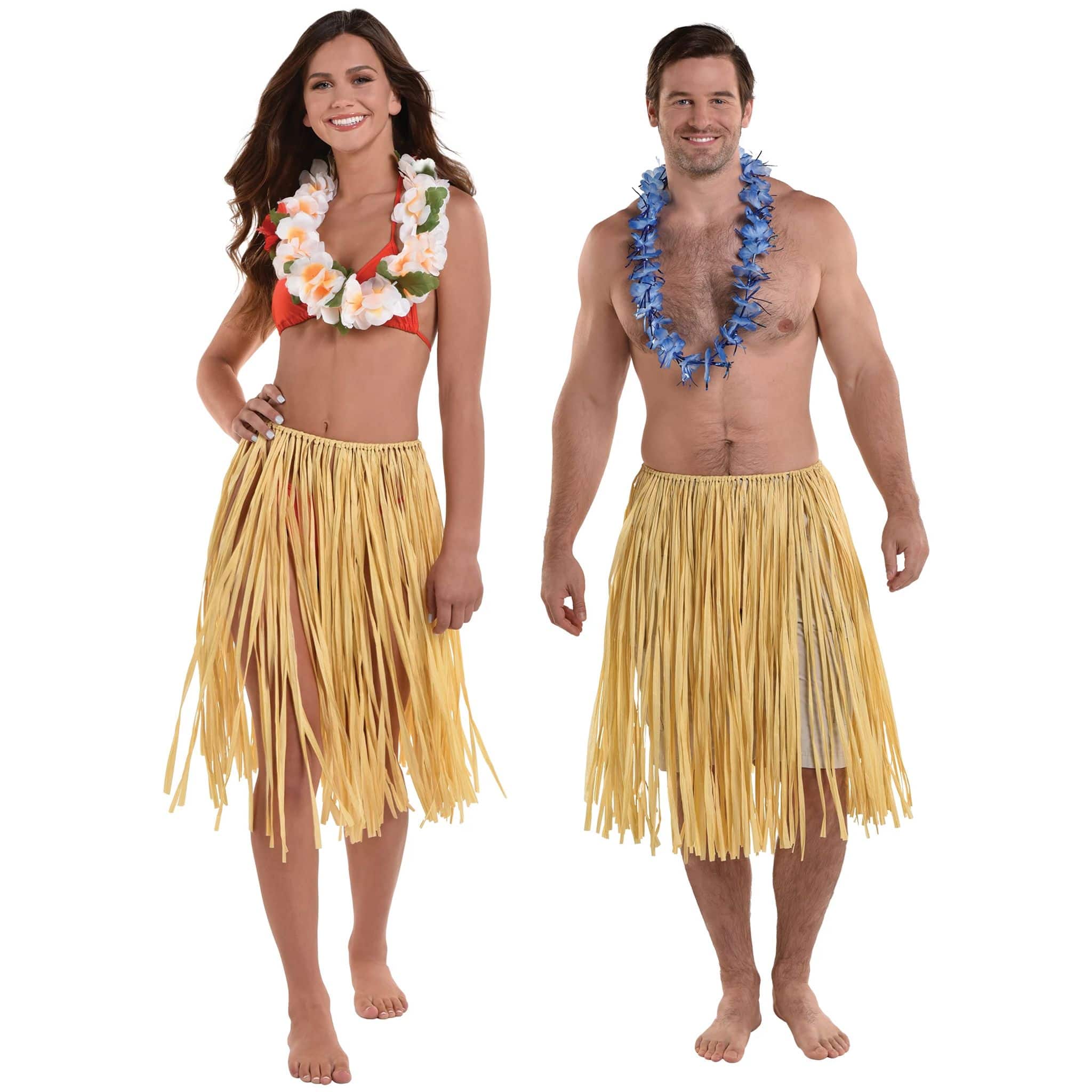 Adult Long Hawaiian Hula Fake Straw Grass Skirt Summer Luau Party