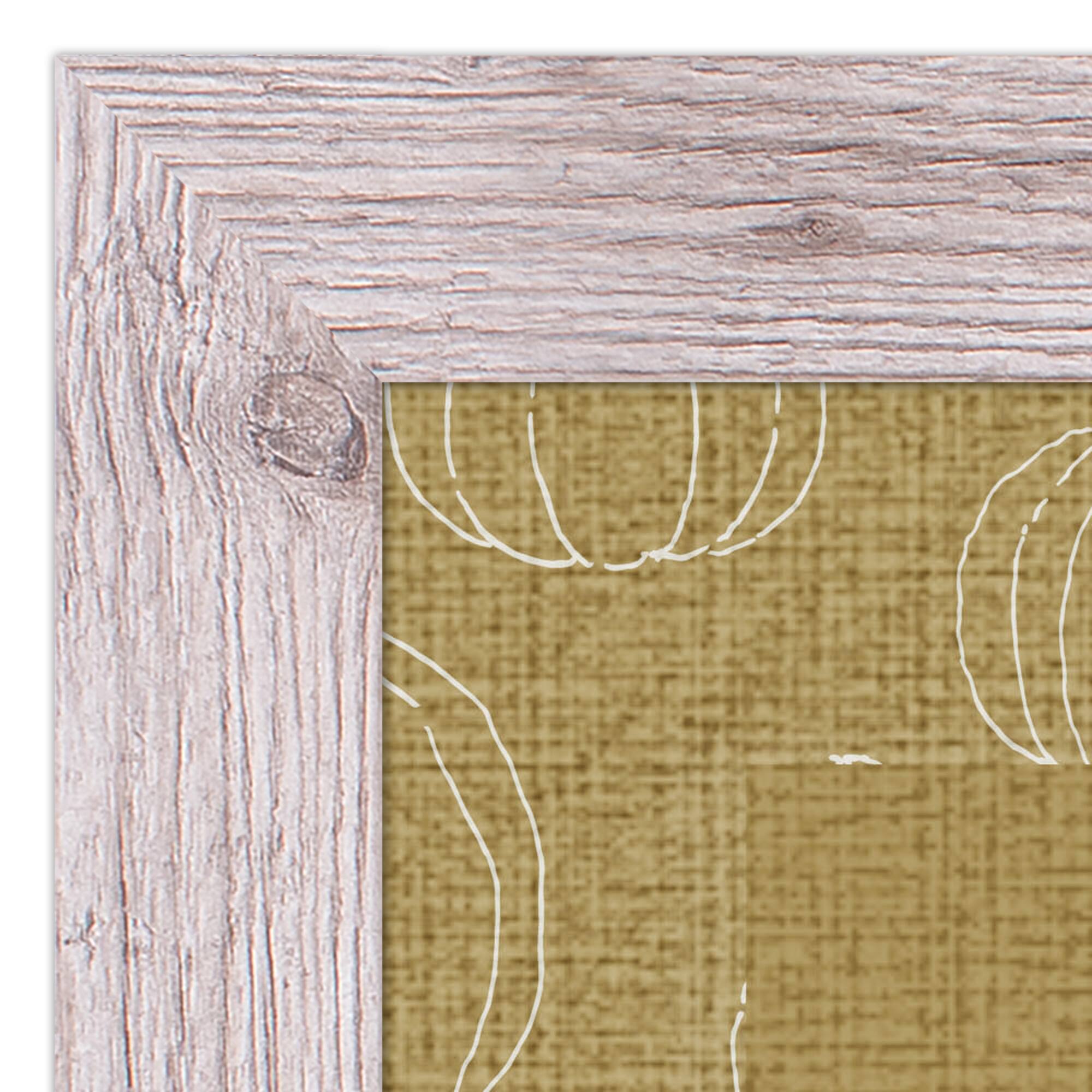 Mustard Grateful Hearts Print in Western White Frame