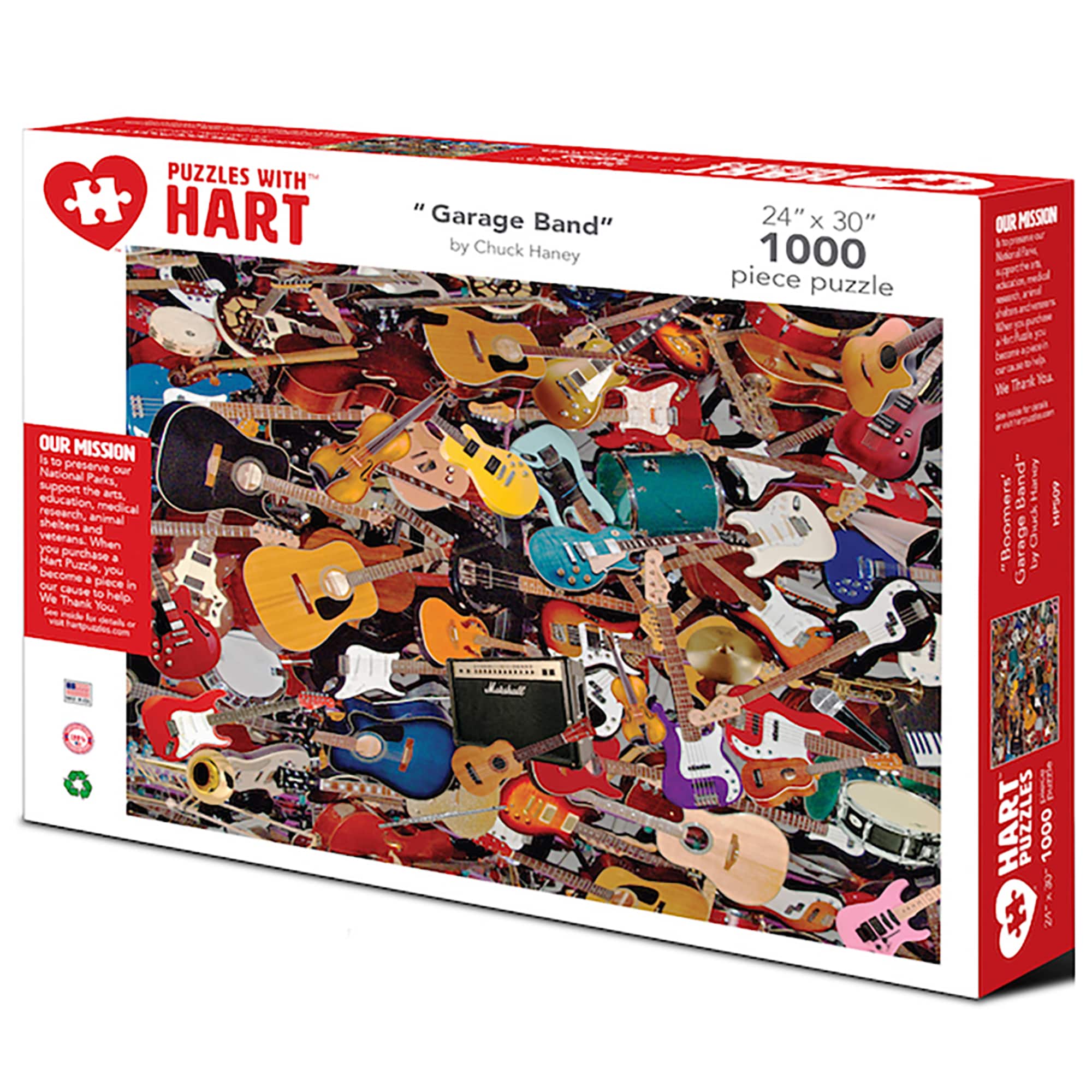 Hart Puzzles Garage Band by Chuck Haney 1,000 Piece Jigsaw Puzzle