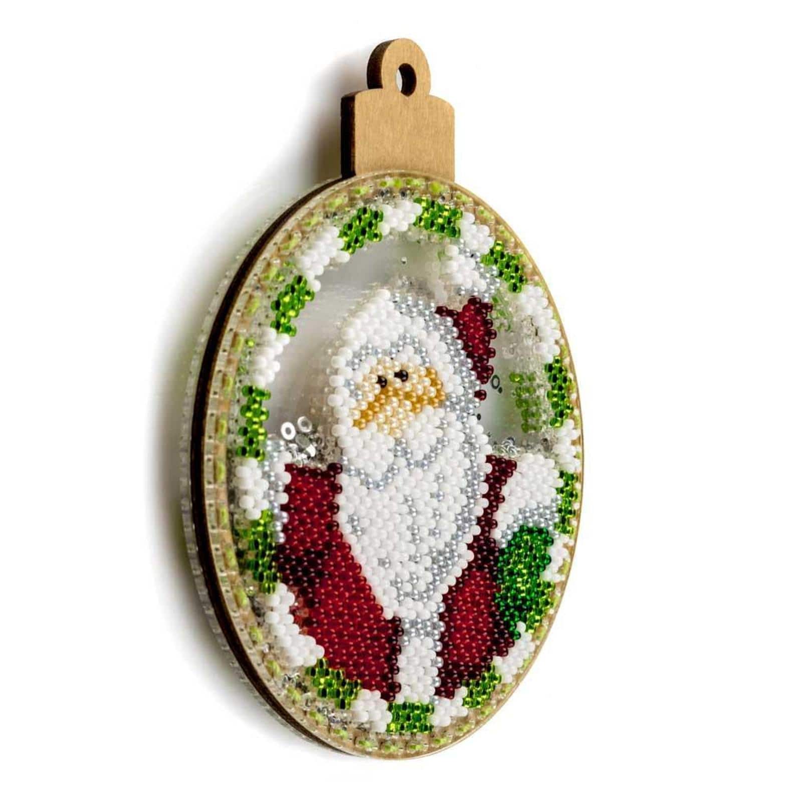 Wonderland Crafts Snowman &#x26; Santa Ball Ornament Bead Embroidery Kit
