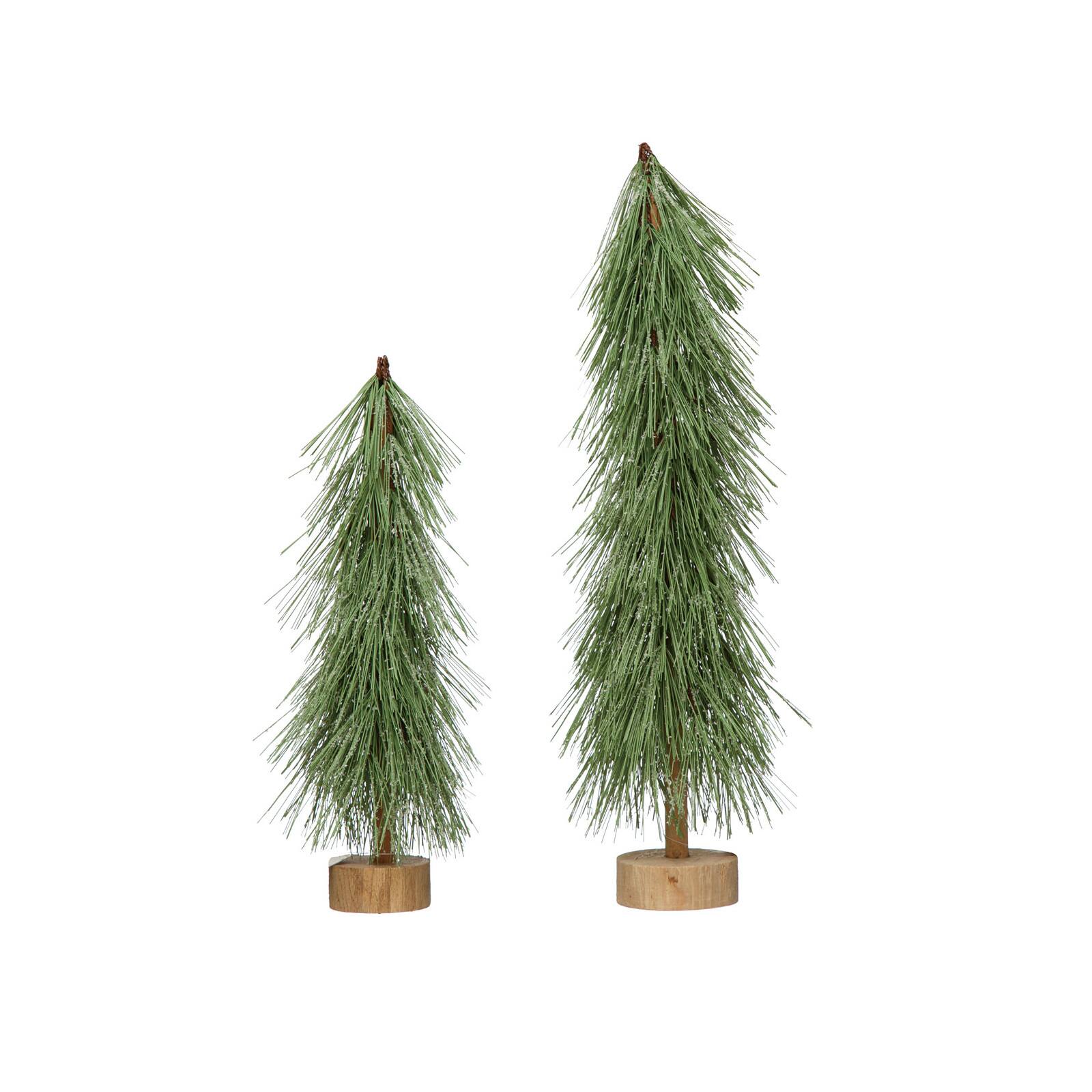 Hello Honey&#xAE; 21&#x22; Green Plastic Tree with Wood Base