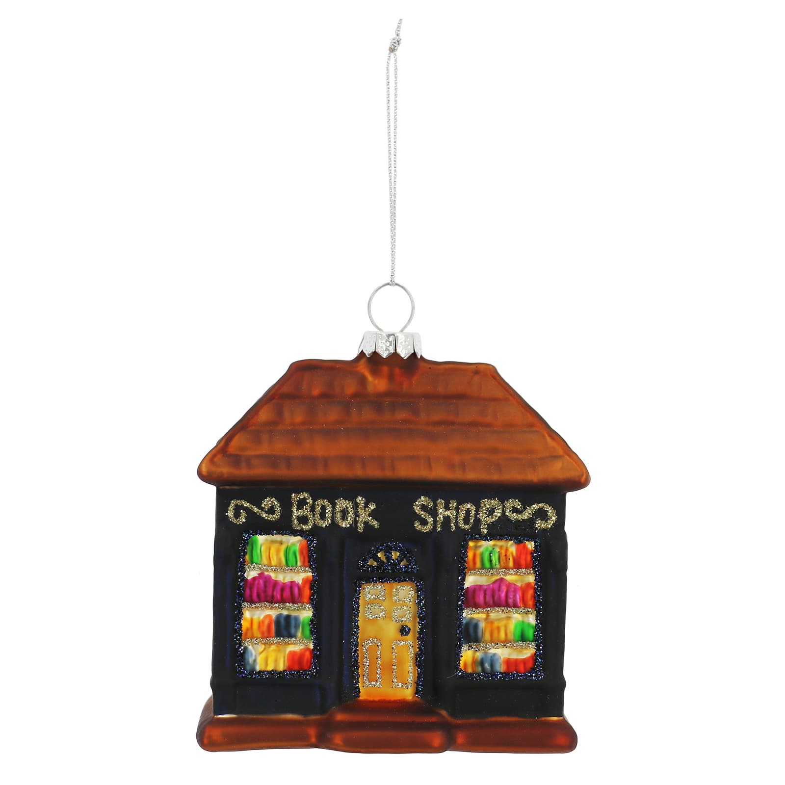 4&#x22; Book Shop Glass Ornament by Ashland&#xAE;