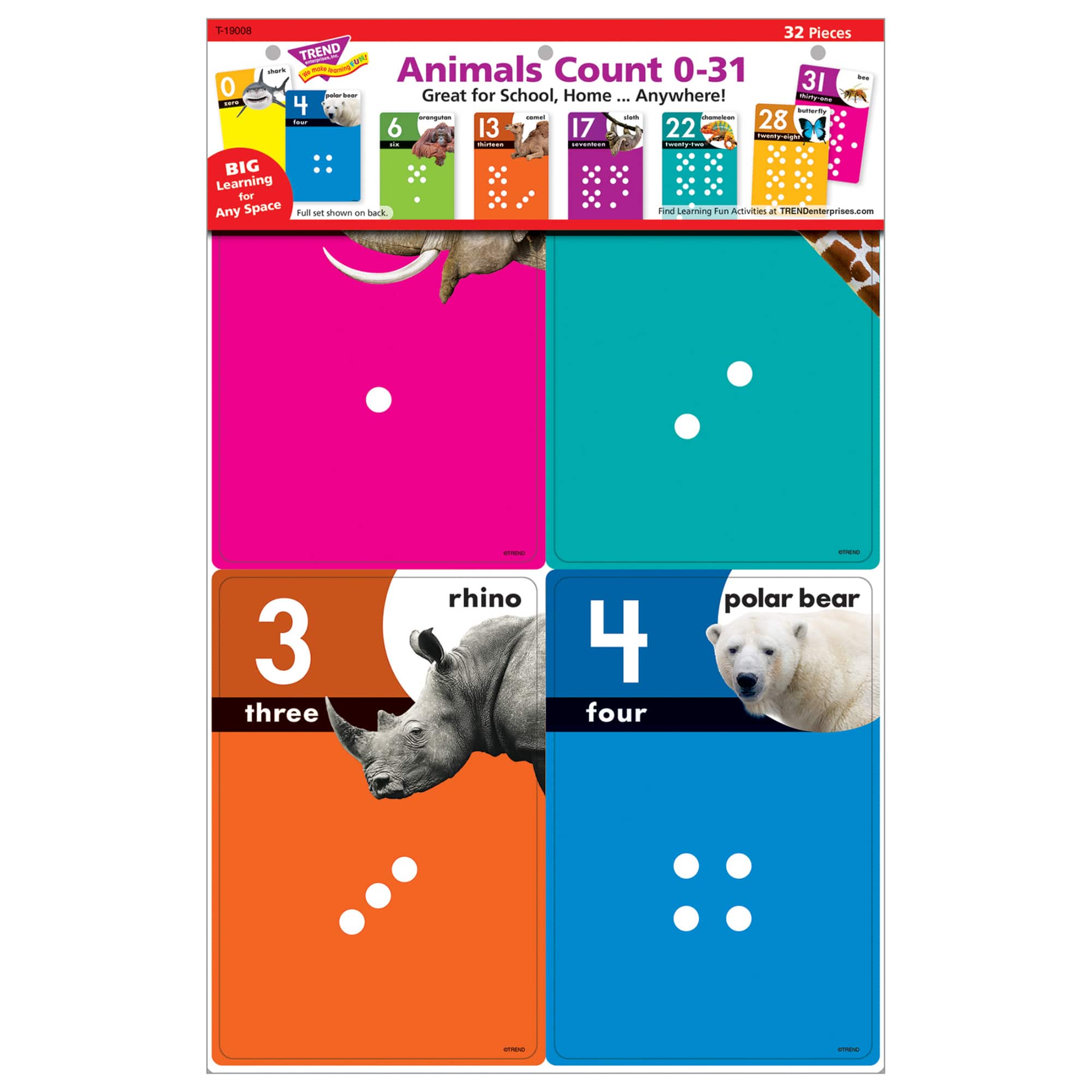 Trend Enterprises® Animals Count 0-31 Wipe Off Learning Set | Michaels®