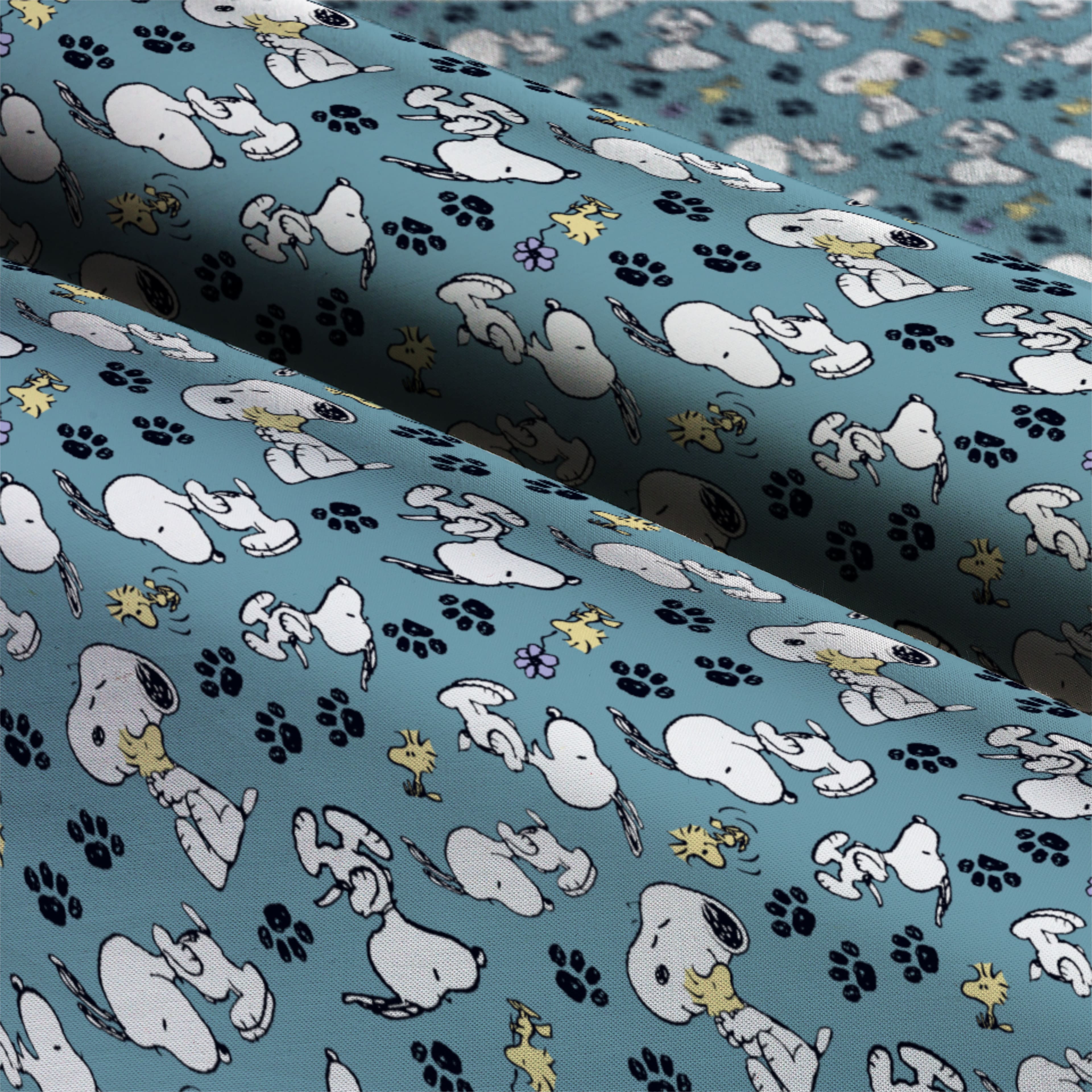 Peanuts&#xAE; Snoopy &#x26; Woodstock Playing Cotton Fabric