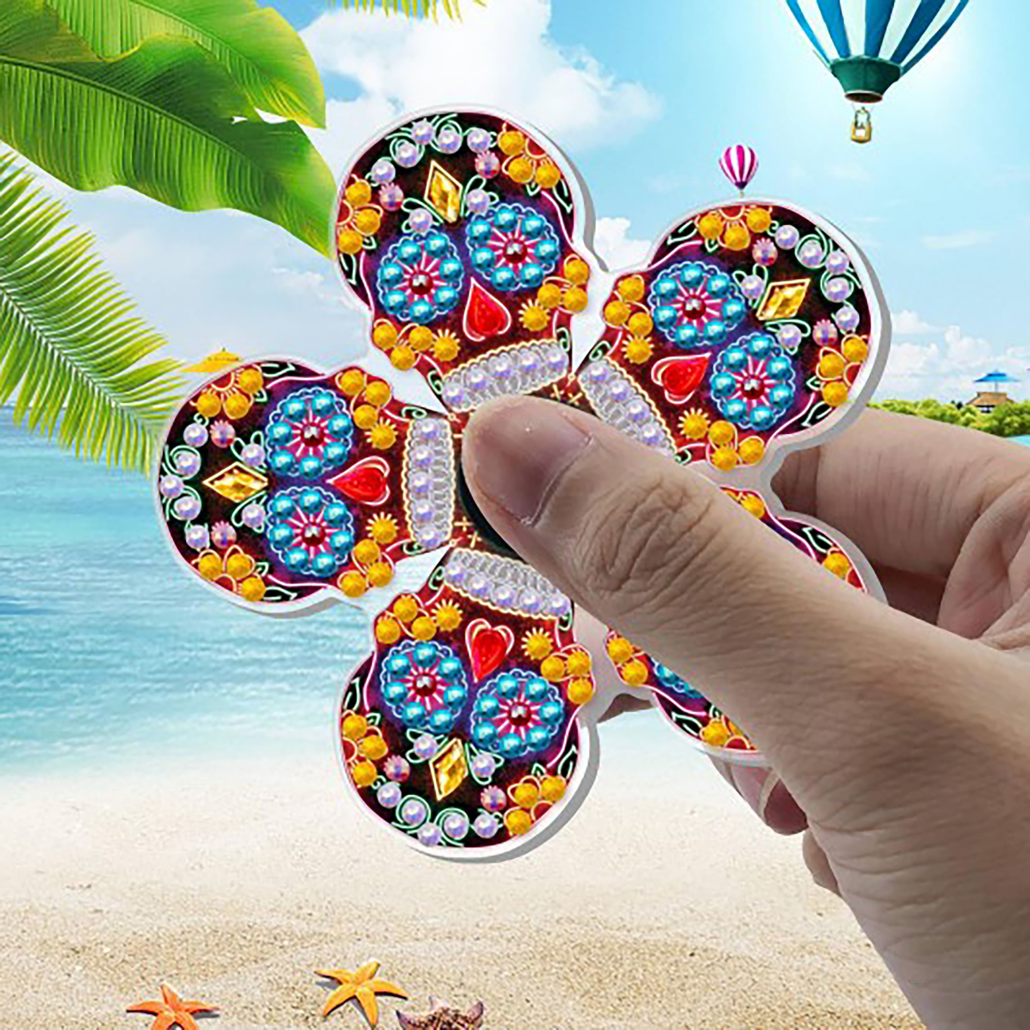 Sparkly Selections Skull Fidget Spinner Diamond Painting