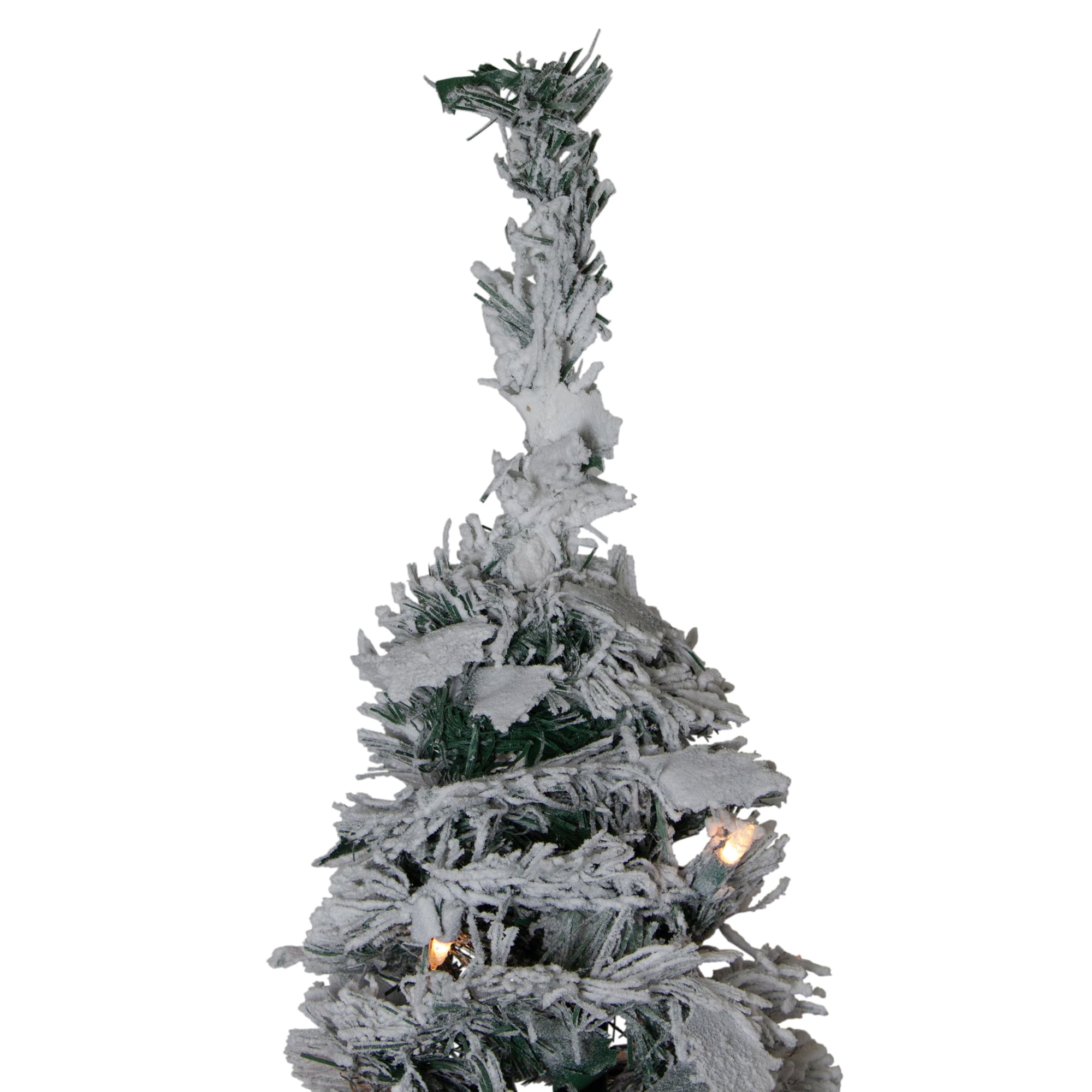 6ft. Pre-Lit Flocked Pre-Decorated Pop-Up Artificial Christmas Tree