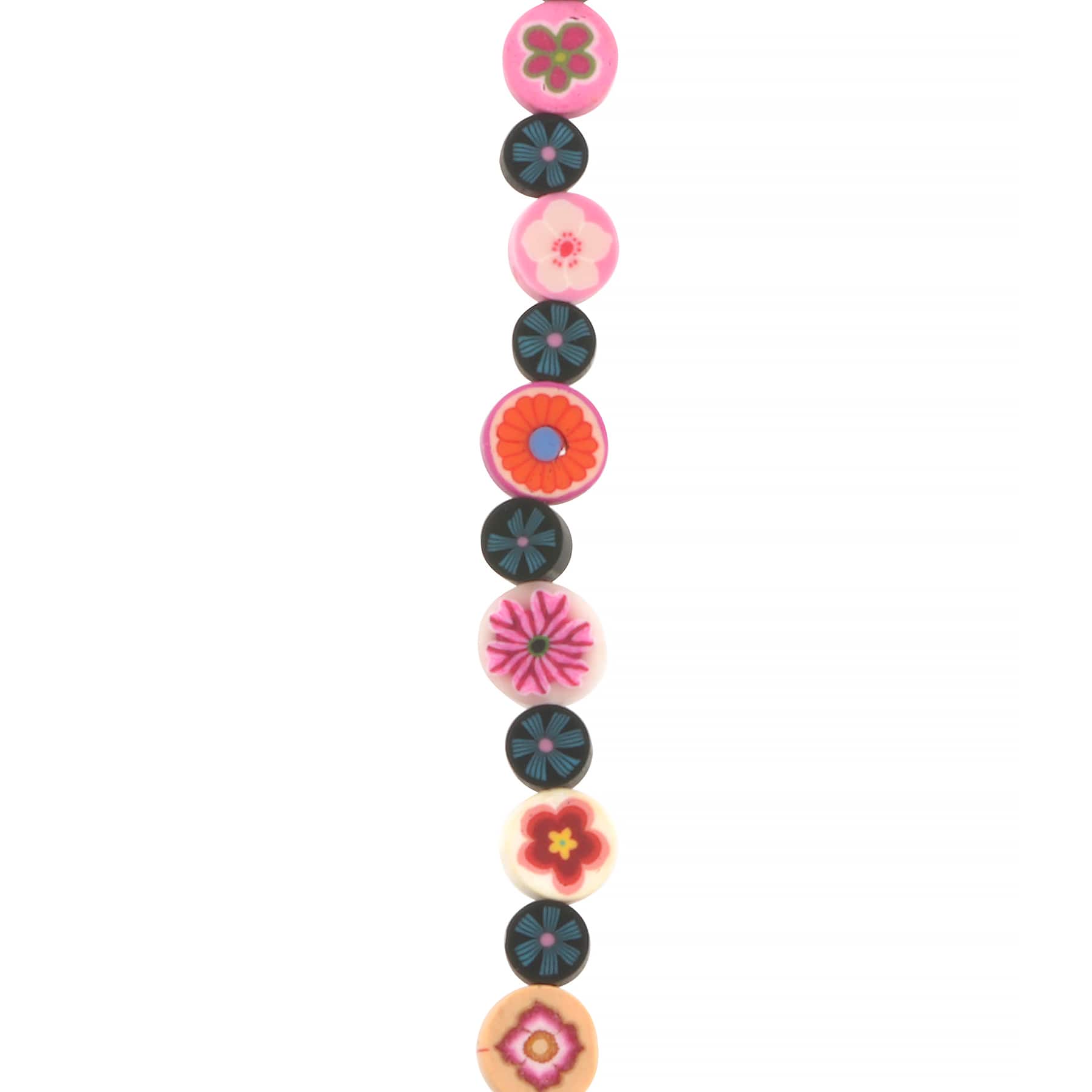 Mixed Flower Clay Disc Beads by Bead Landing&#x2122;