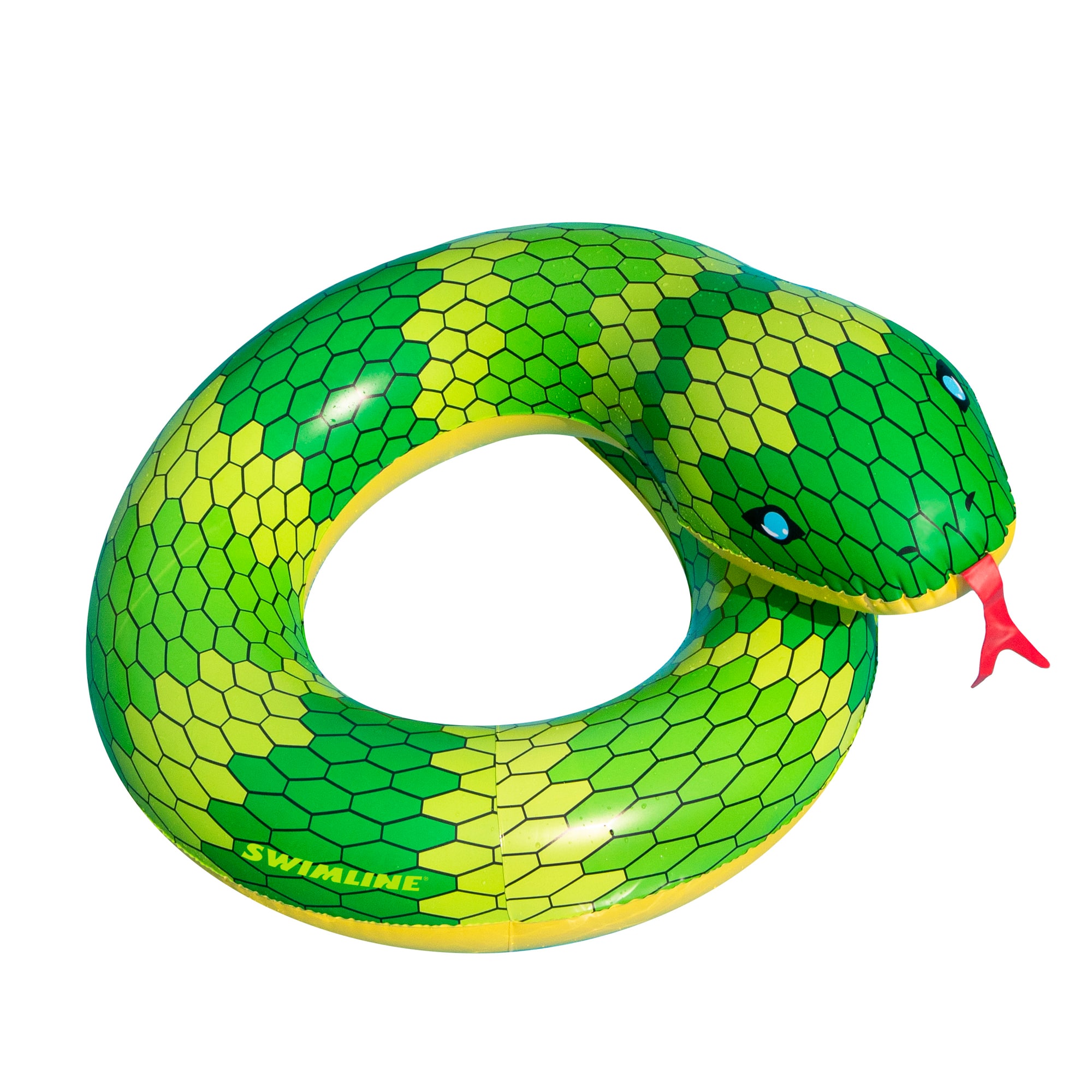 Swimline 28" Green & Yellow Snake Swimming Pool Inner Tube Float