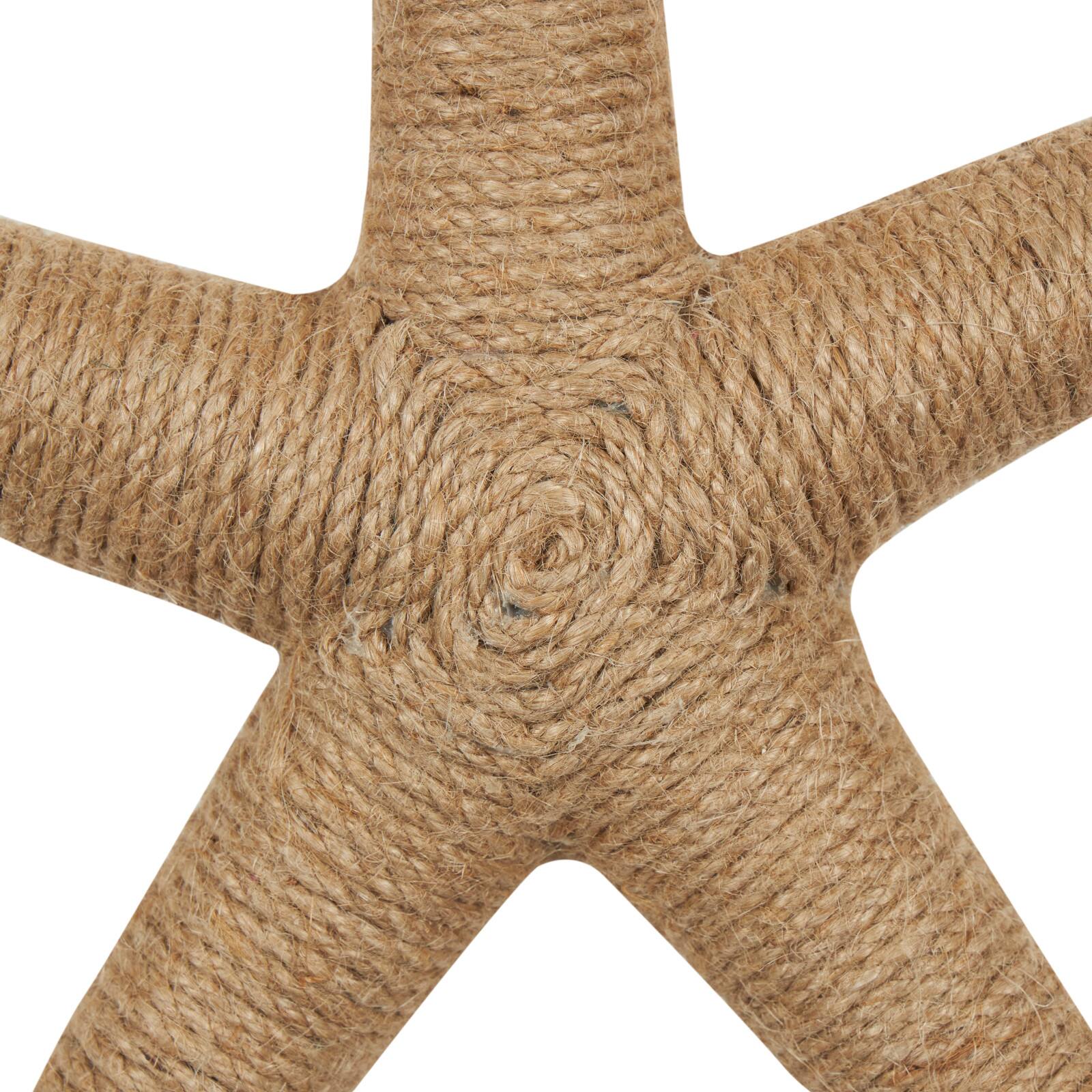 Light Brown Jute-Wrapped Starfish Hanging Wall D&#xE9;cor