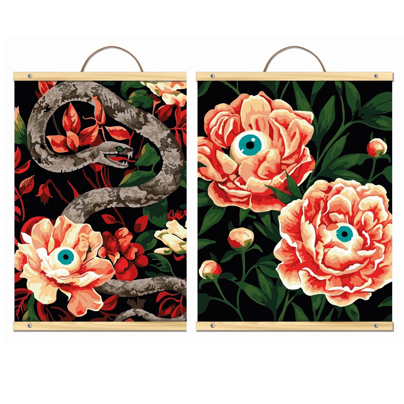 8" x 10" Flowers & Snakes Paint-by-Number Kit by Artist's Loft®