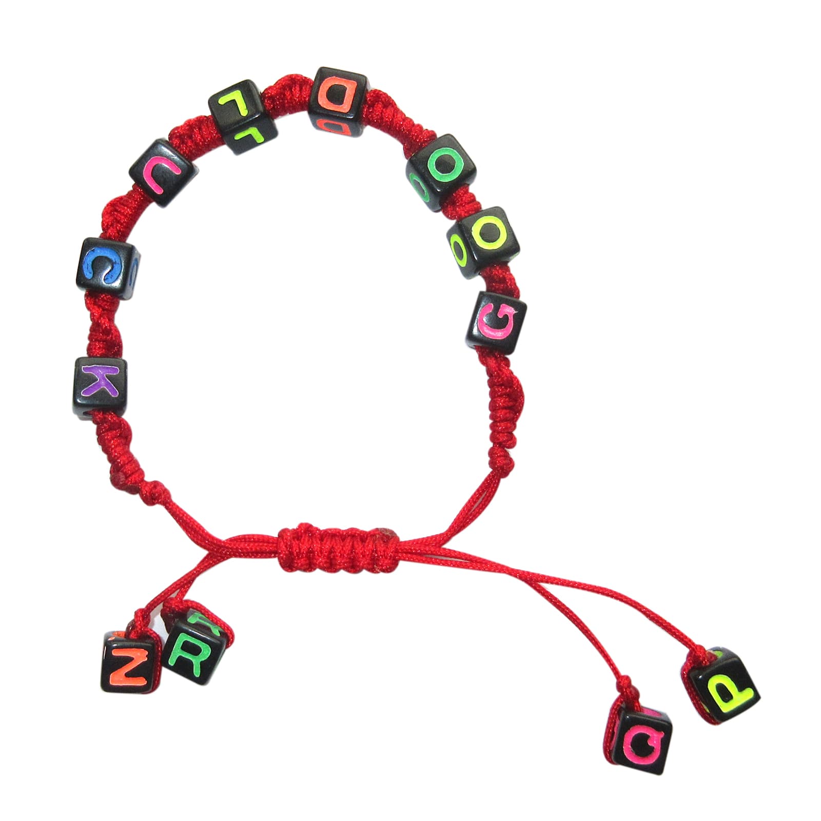 Neon &#x26; Black Alphabet Square Beads by Creatology&#x2122;