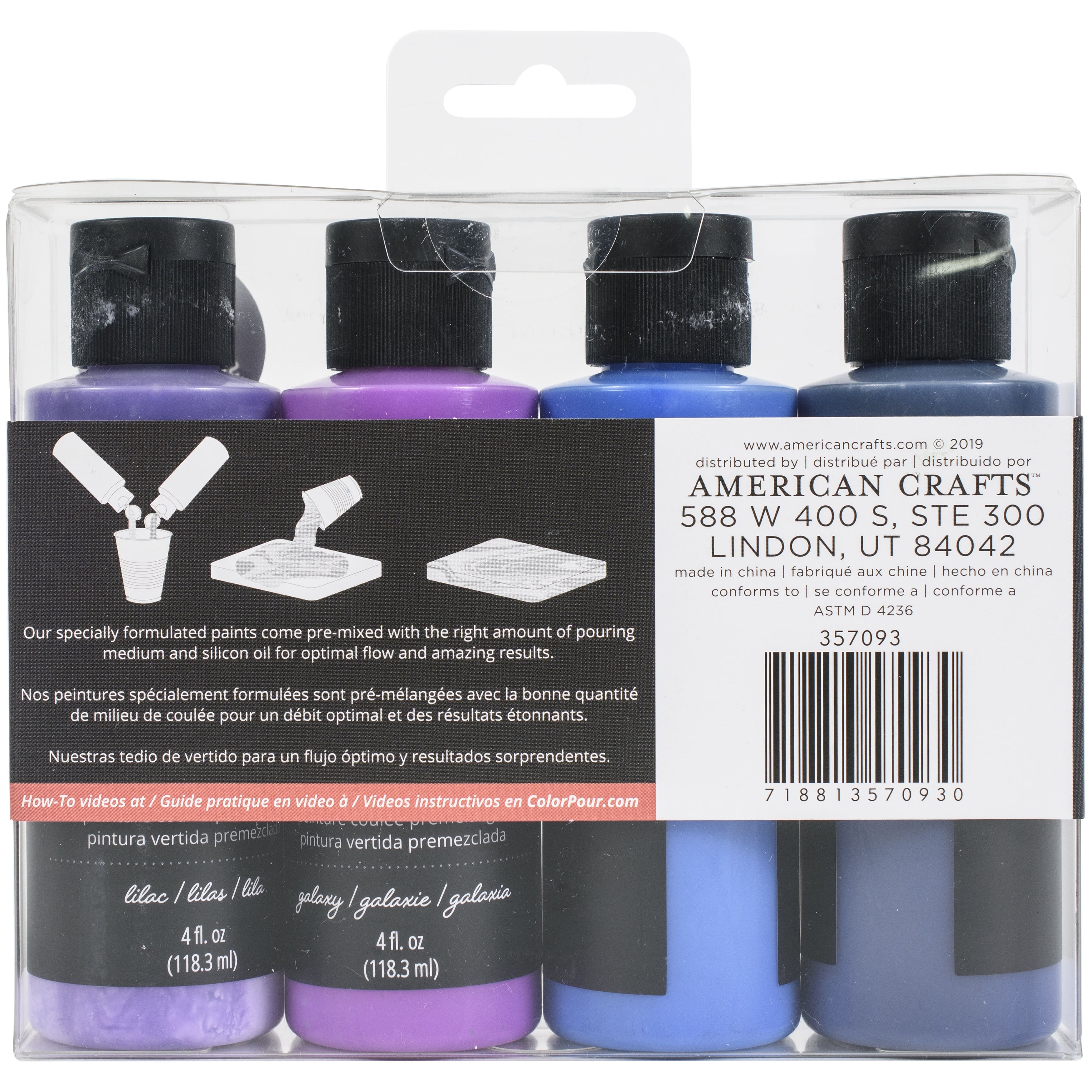 Color Pour Magic Galaxy Surge Pre-Mixed Paint Kit, 4ct.