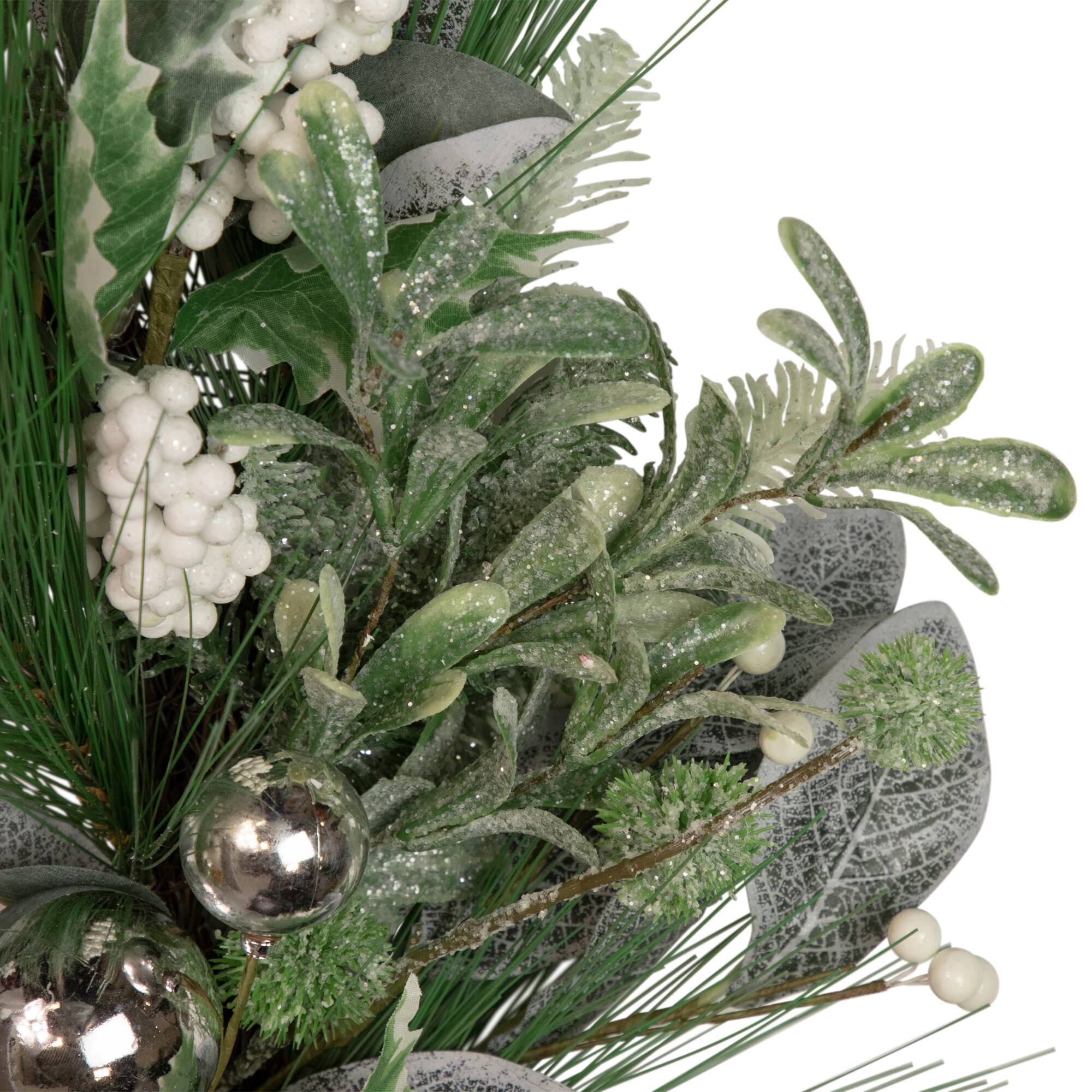 24" Mixed Foliage & Berries Artificial Christmas Wreath