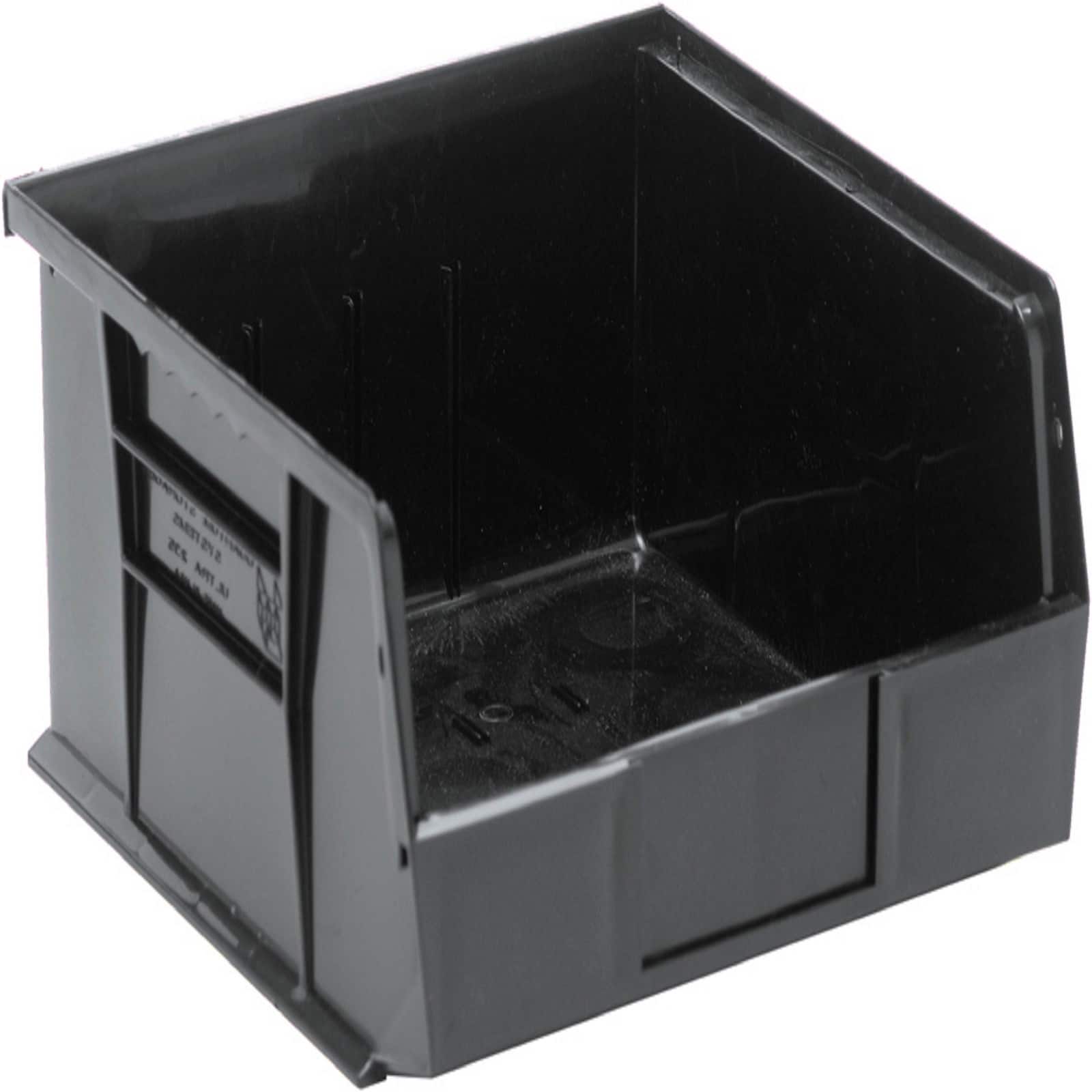 Quantum Storage Systems® Black 10.825" x 11" x 5" ULTRA Stack & Hang Bin