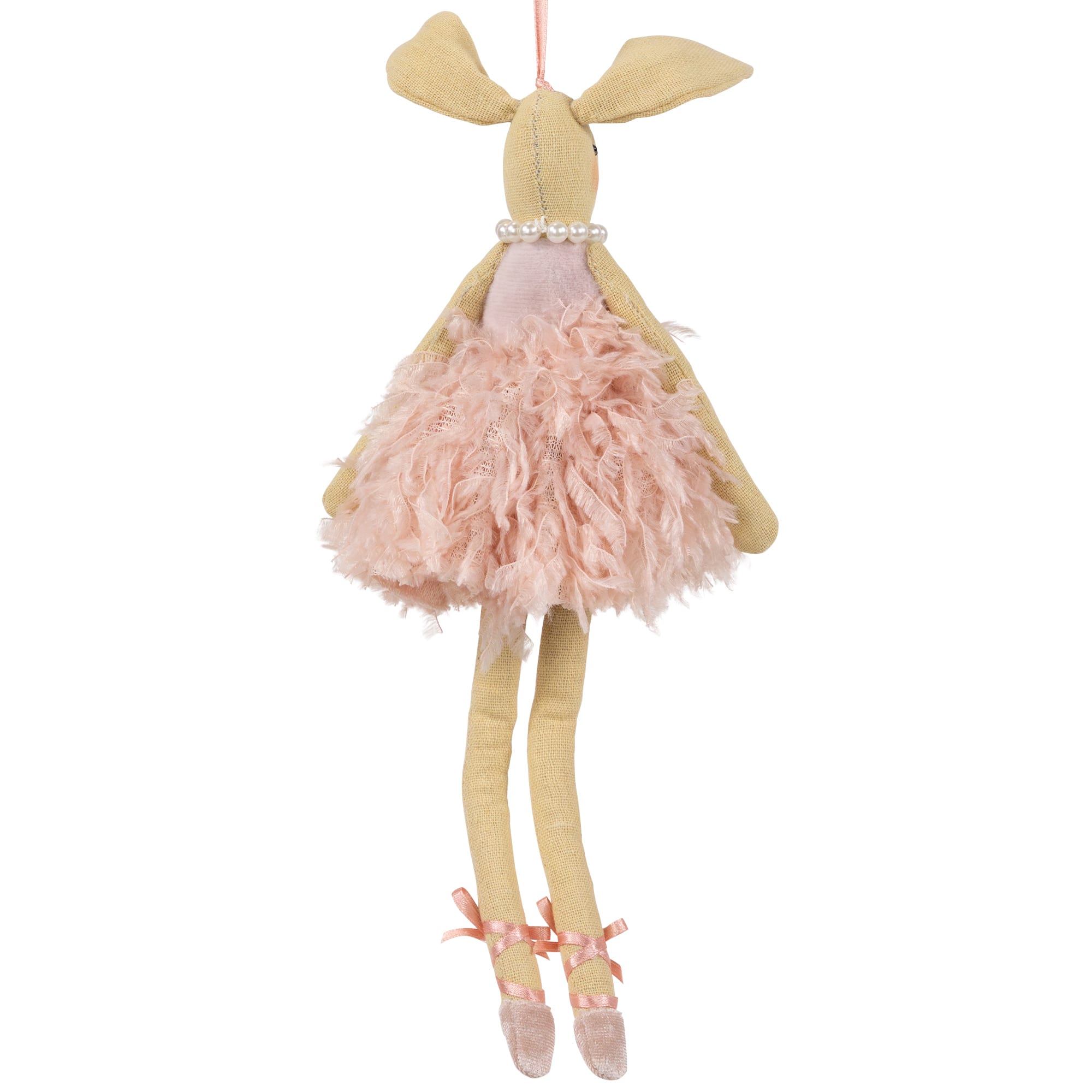 13&#x22; Plush Ballerina Bunny Easter Wall Decoration