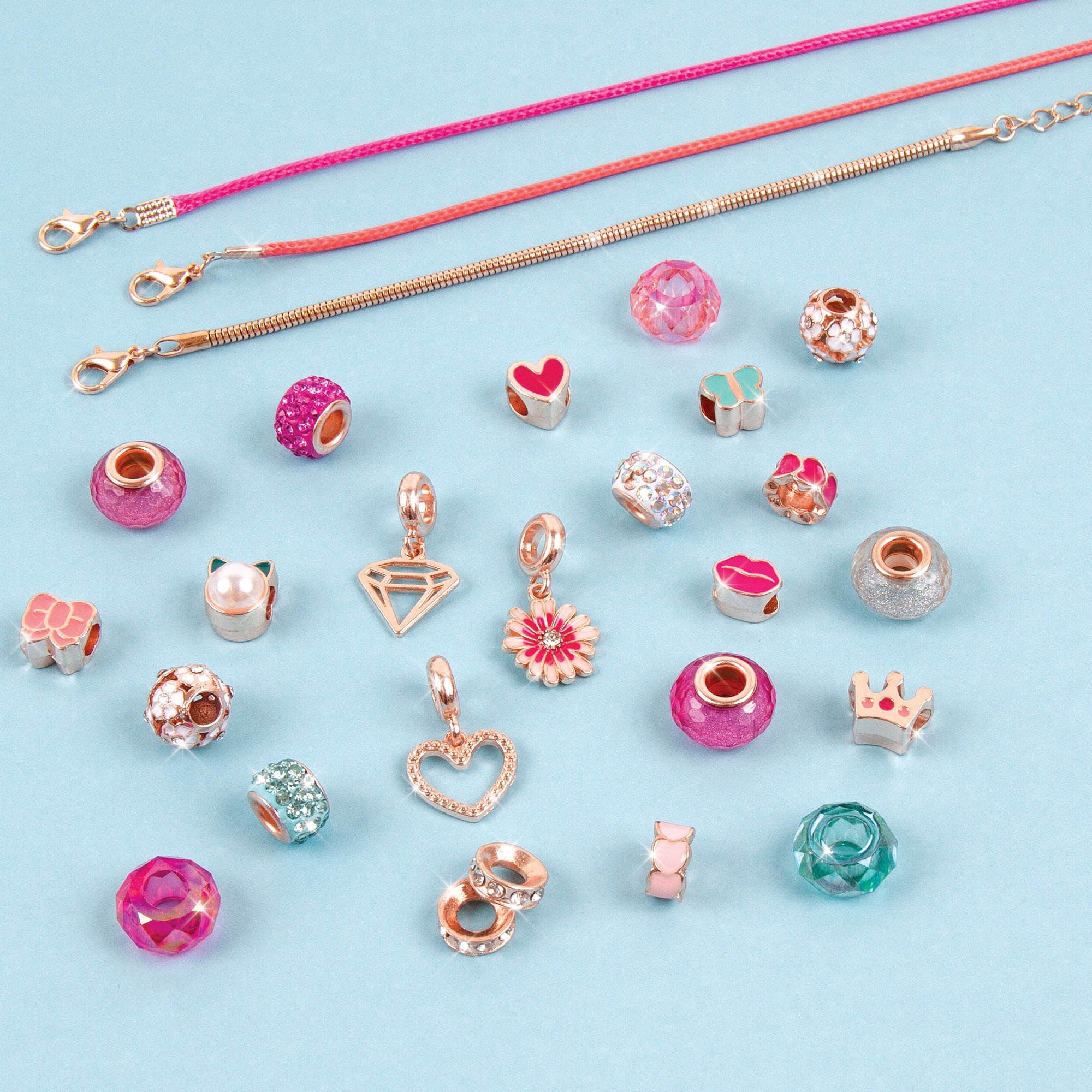 Make It Real™ Halo Charms Bracelets Think Pink Set