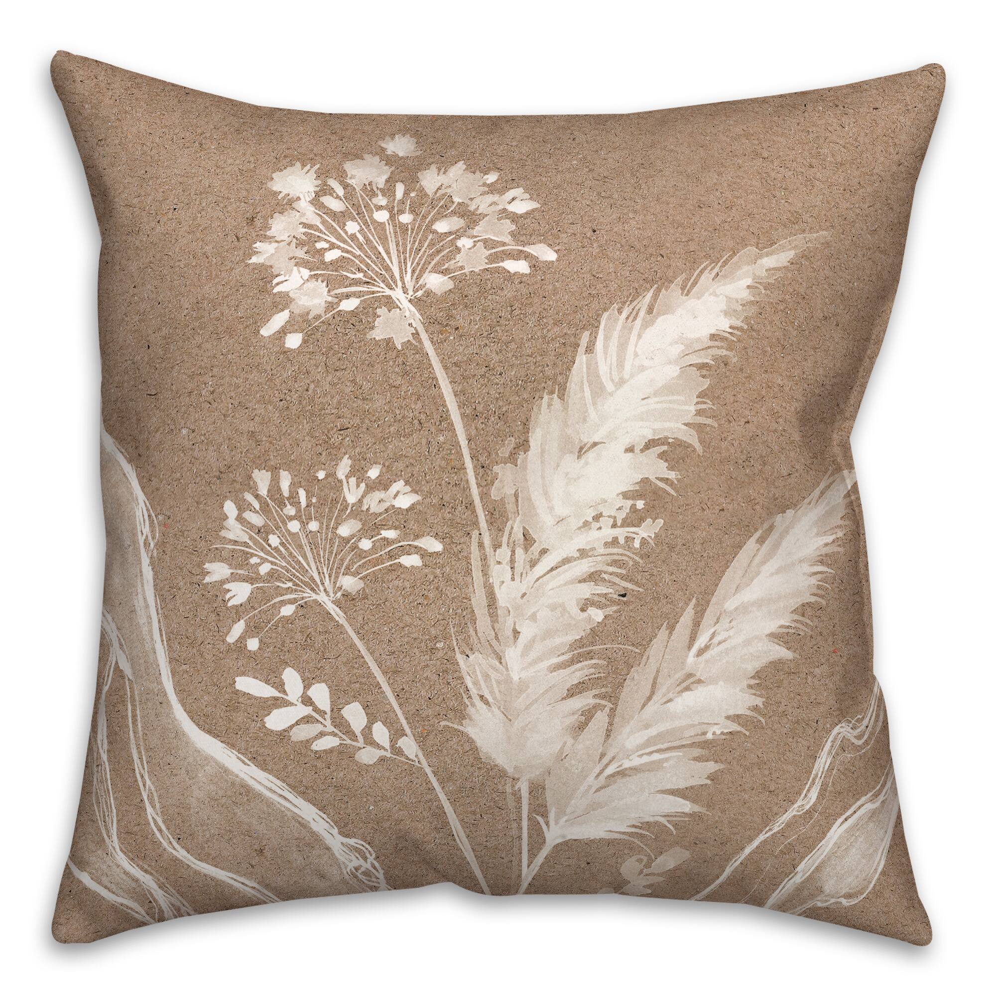 Boho Botanicals 18" x 18" Indoor/Outdoor Pillow