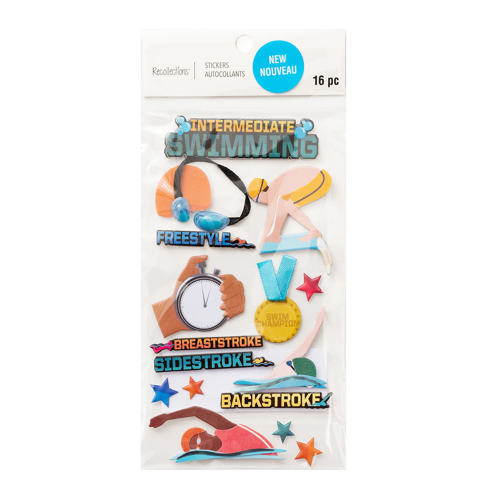 Intermediate Swimming Dimensional Stickers by Recollections&#x2122;